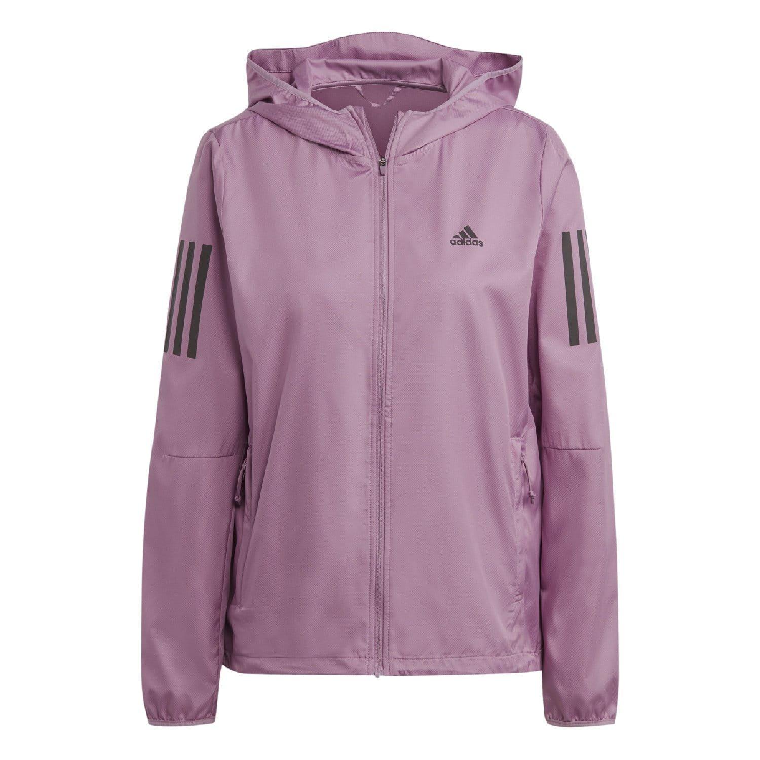 Pink - adidas - Own The Run Hooded Running Windbreaker - 1