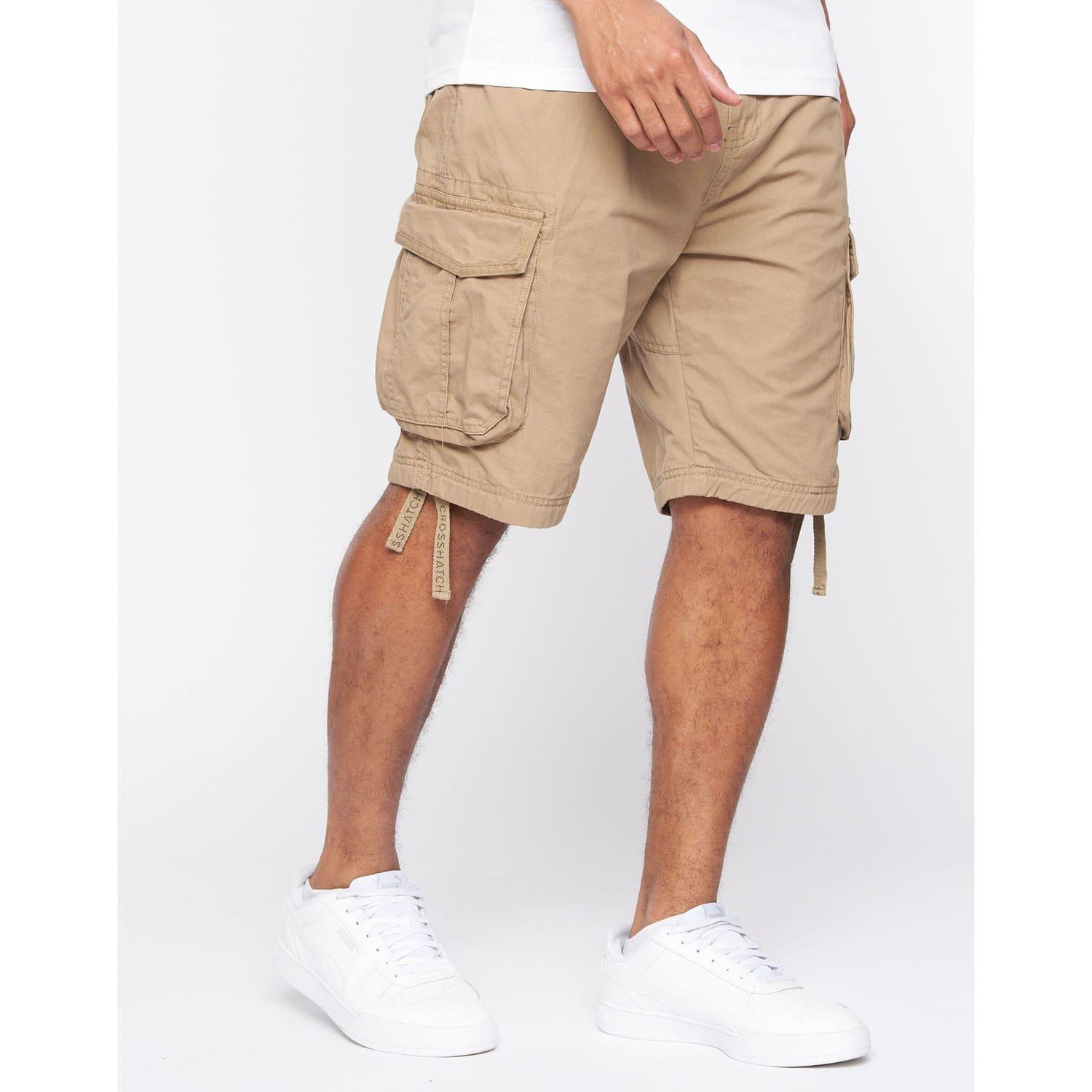 Tan - Crosshatch - Jamstar Cargo Shorts - 3