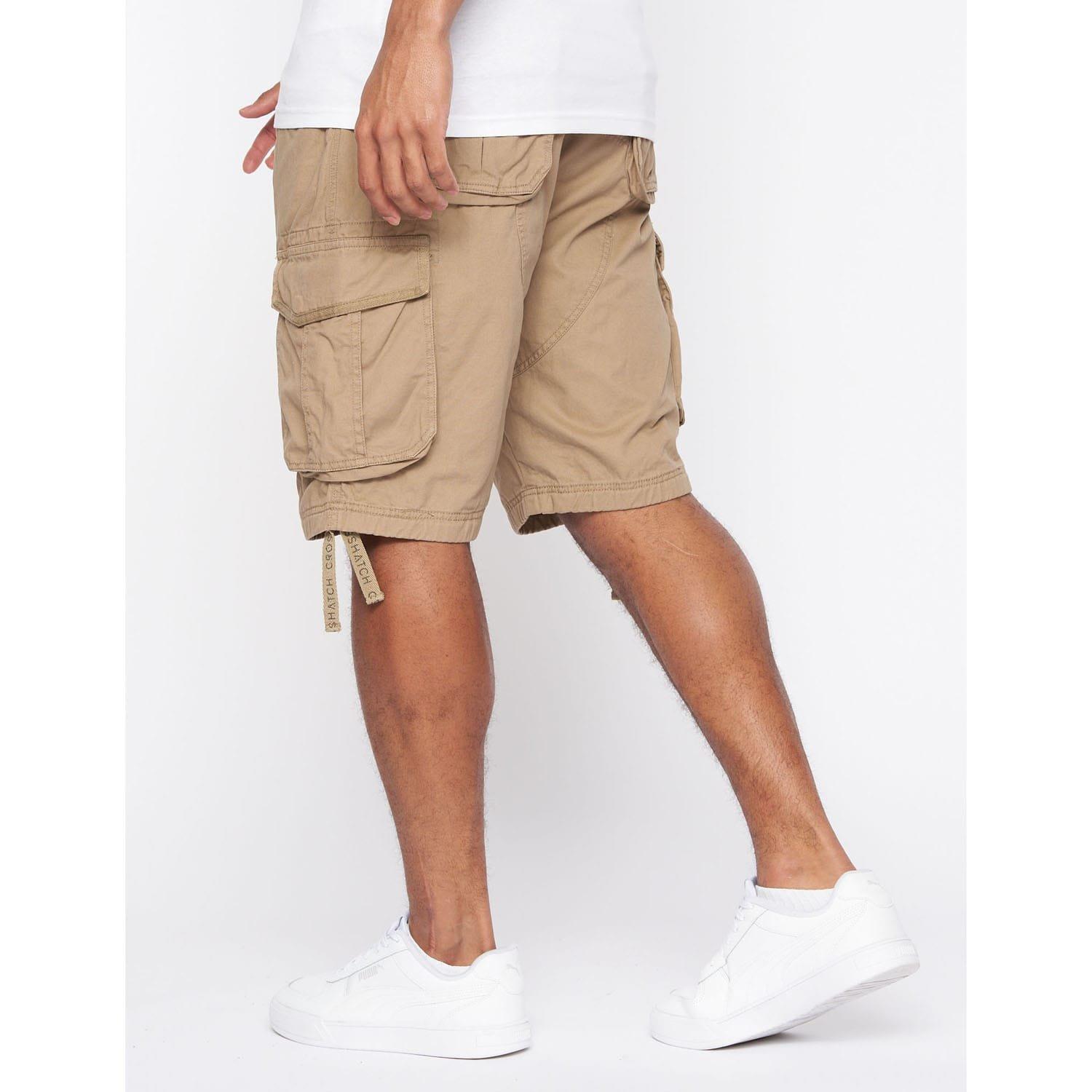 Tan - Crosshatch - Jamstar Cargo Shorts - 4