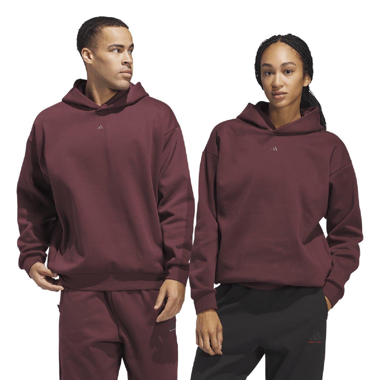 Red - adidas - Basketball Fleece Hoodie (Gender Neutral) - 1