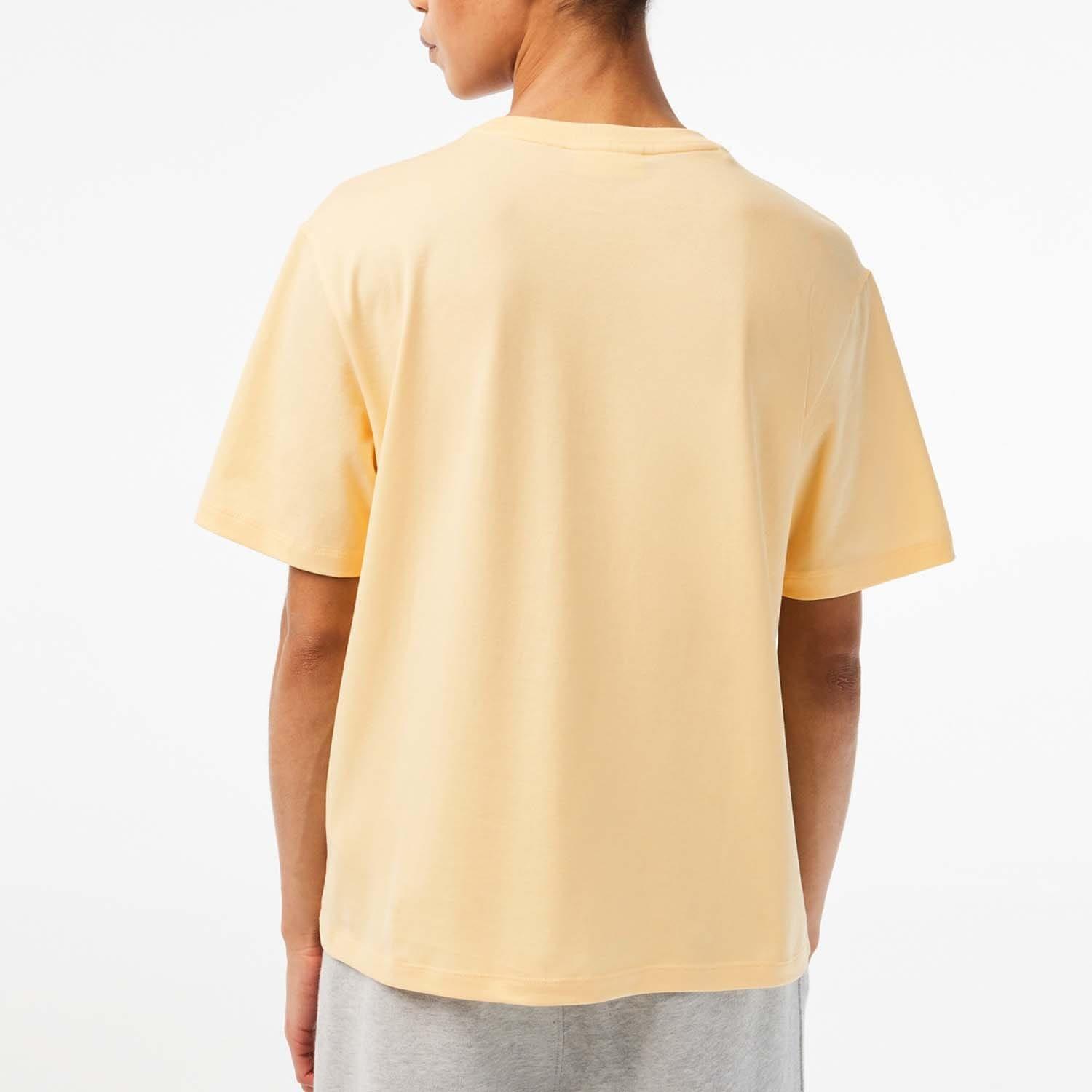 Yellow - Lacoste - Crewneck Premium Cotton T-Shirt - 2
