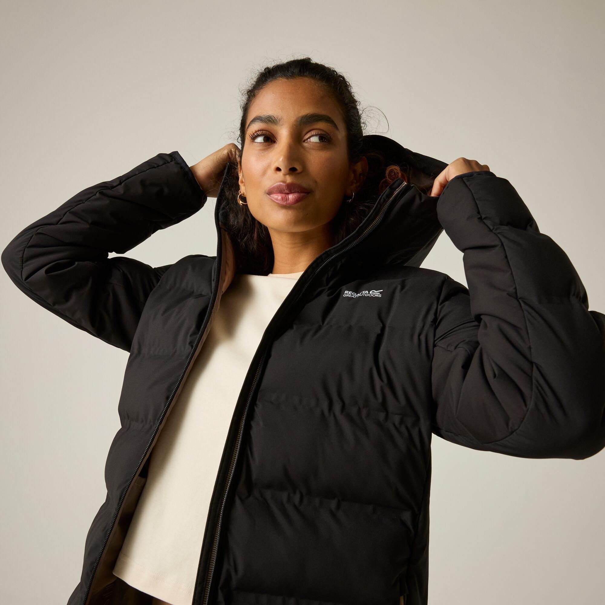 Black(Mocha) - Regatta - Womens Altoro Thermal Longline Jacket - 4