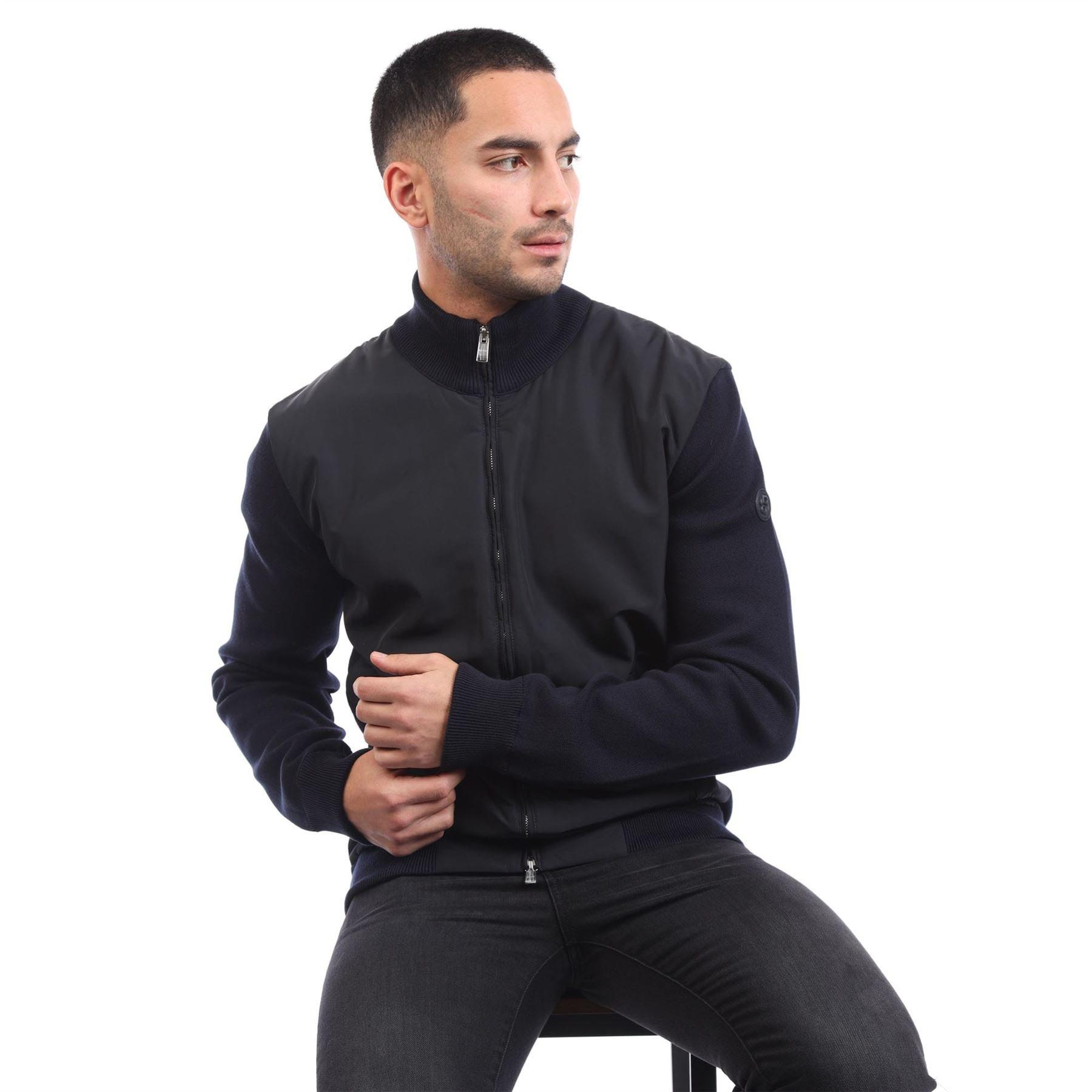 Dark Blue - Boss - C-Ibaio Regular Fit Hybrid Jacket - 4