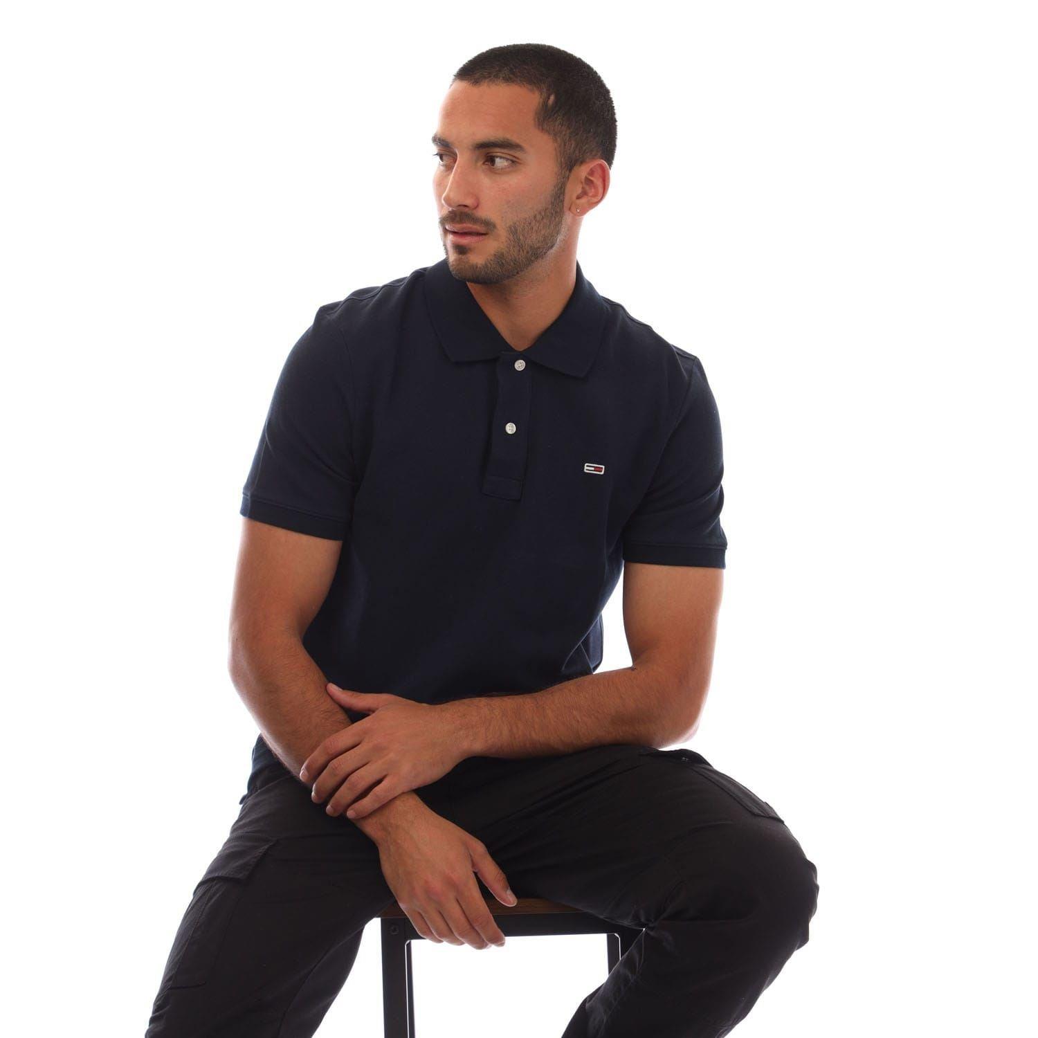 Navy - Tommy Jeans - Casual Polo Shirt - 4