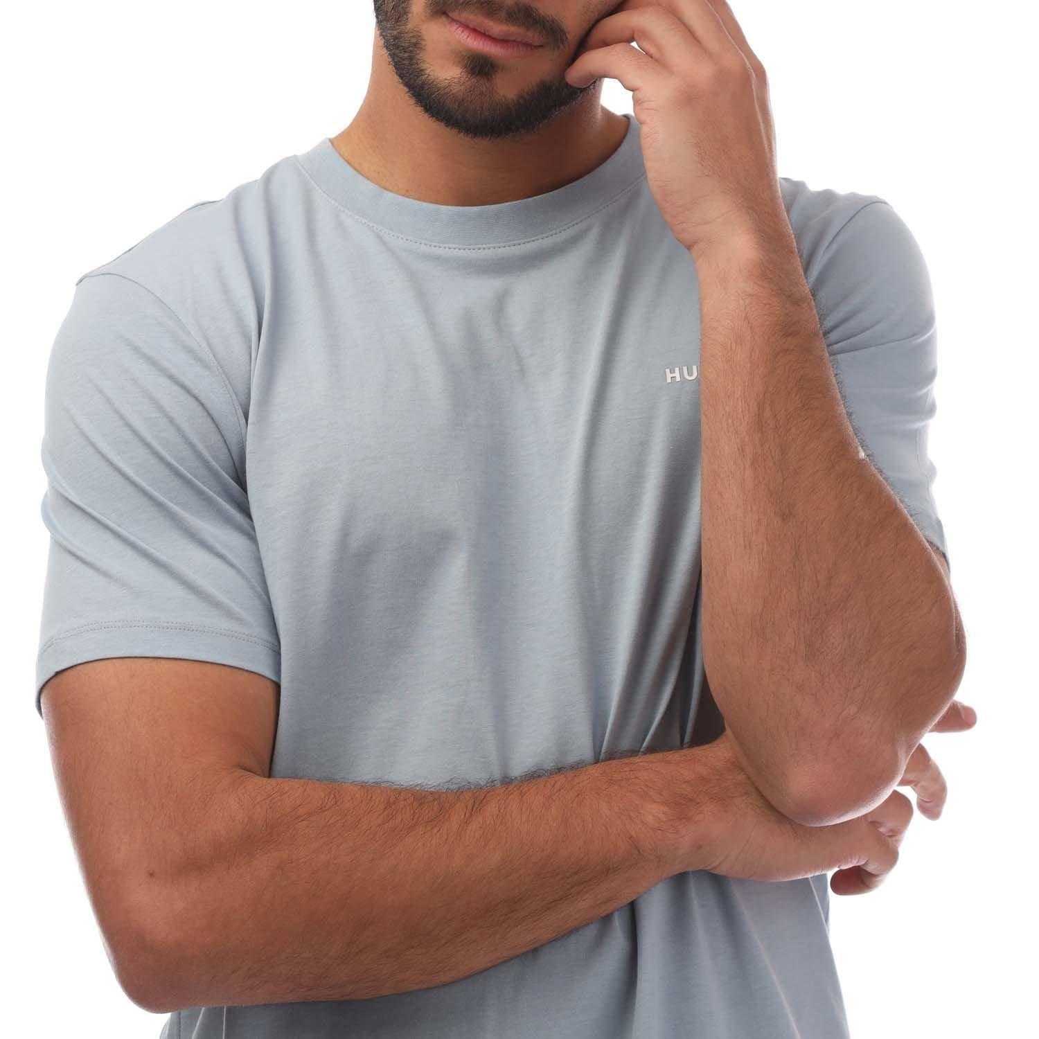 Blue - Hugo - Dero222 Logo Print T-Shirt - 2