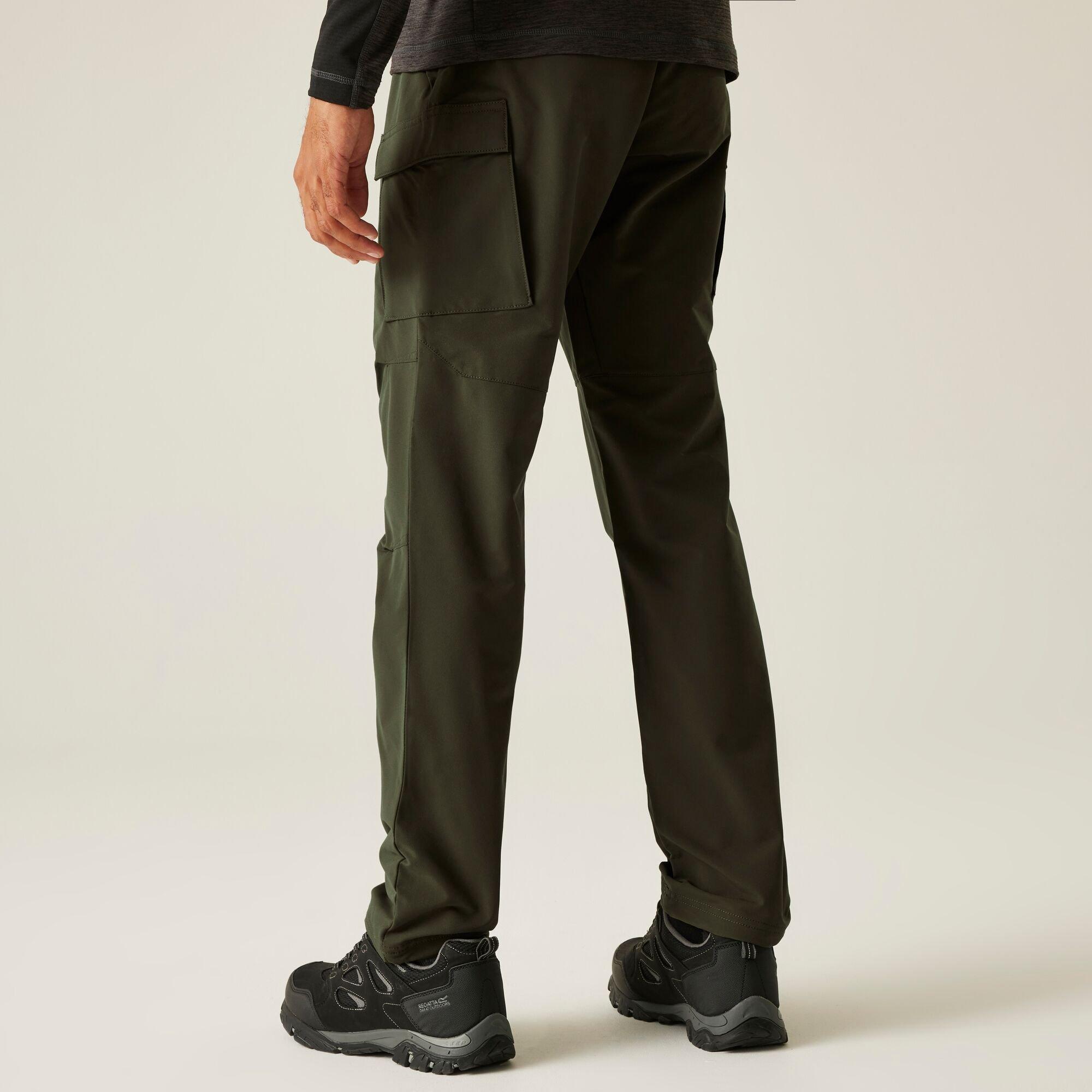 Dark Khaki - Regatta - Men's Questra Cargo Walking Trousers - 2