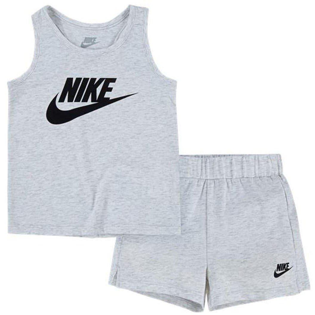 White - Nike - Club Tank & Shorts Set - 1