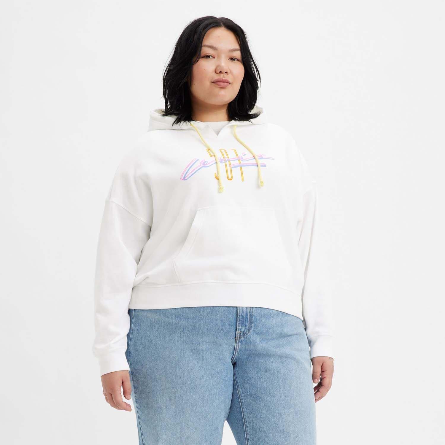 White - Levis - Plus Graphic Authentic Hoodie - 1