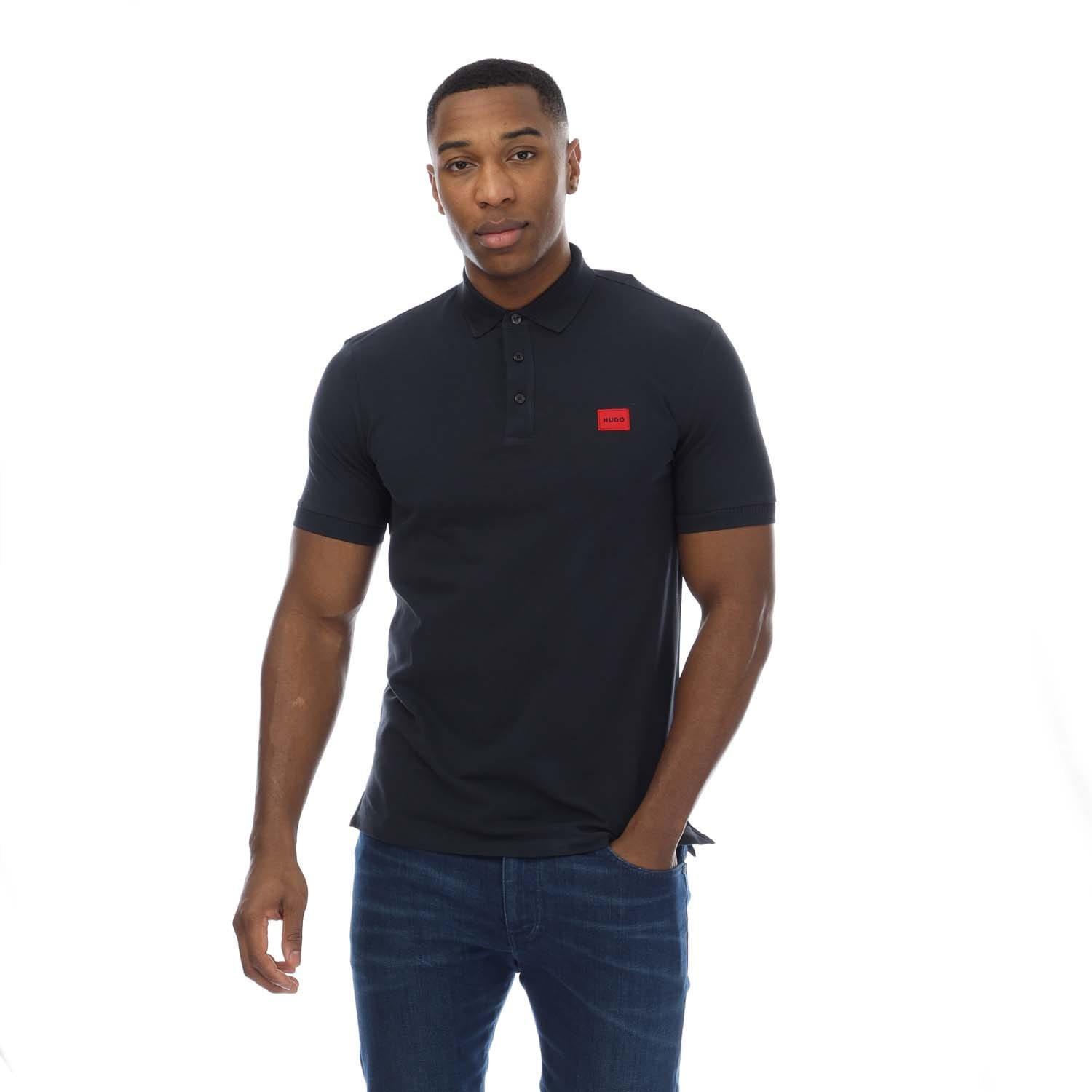 Dark Blue - Hugo - Dereso Logo Label Polo Shirt - 1