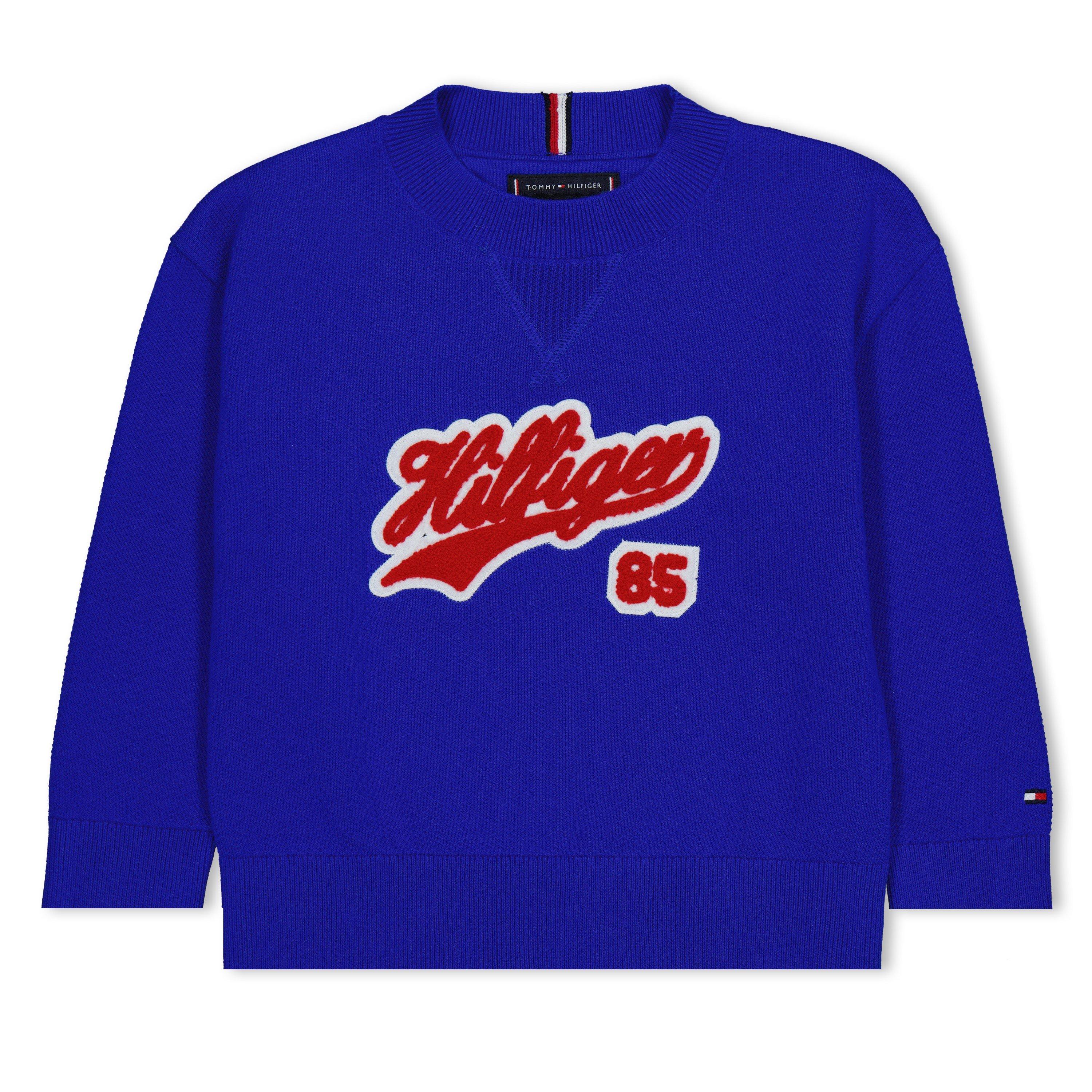 Ultra Blu - Tommy Hilfiger - Terry Knit Script Sweater Juniors - 1