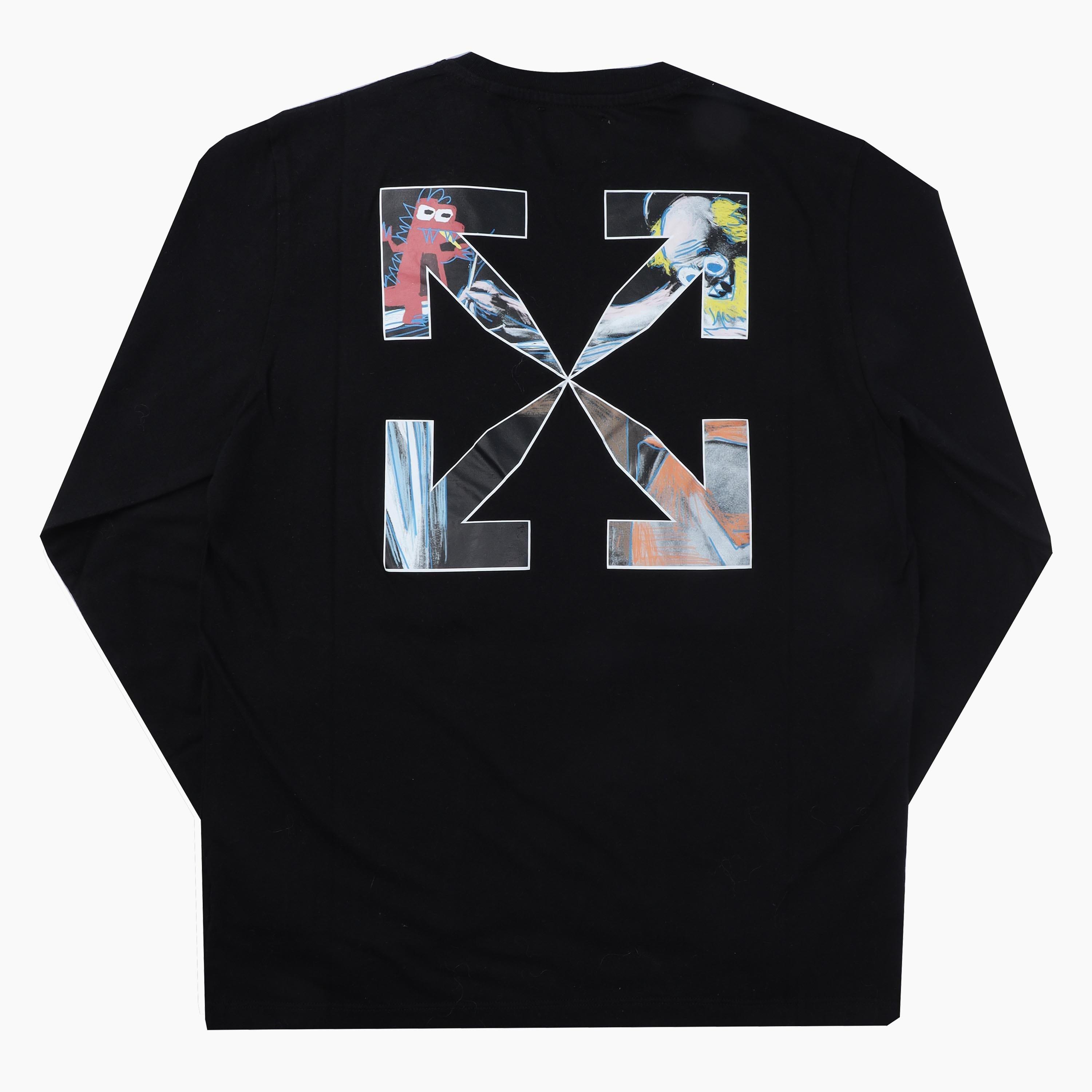 Black - Off White - Monster Arrow Long Sleeve T-Shirt - 2