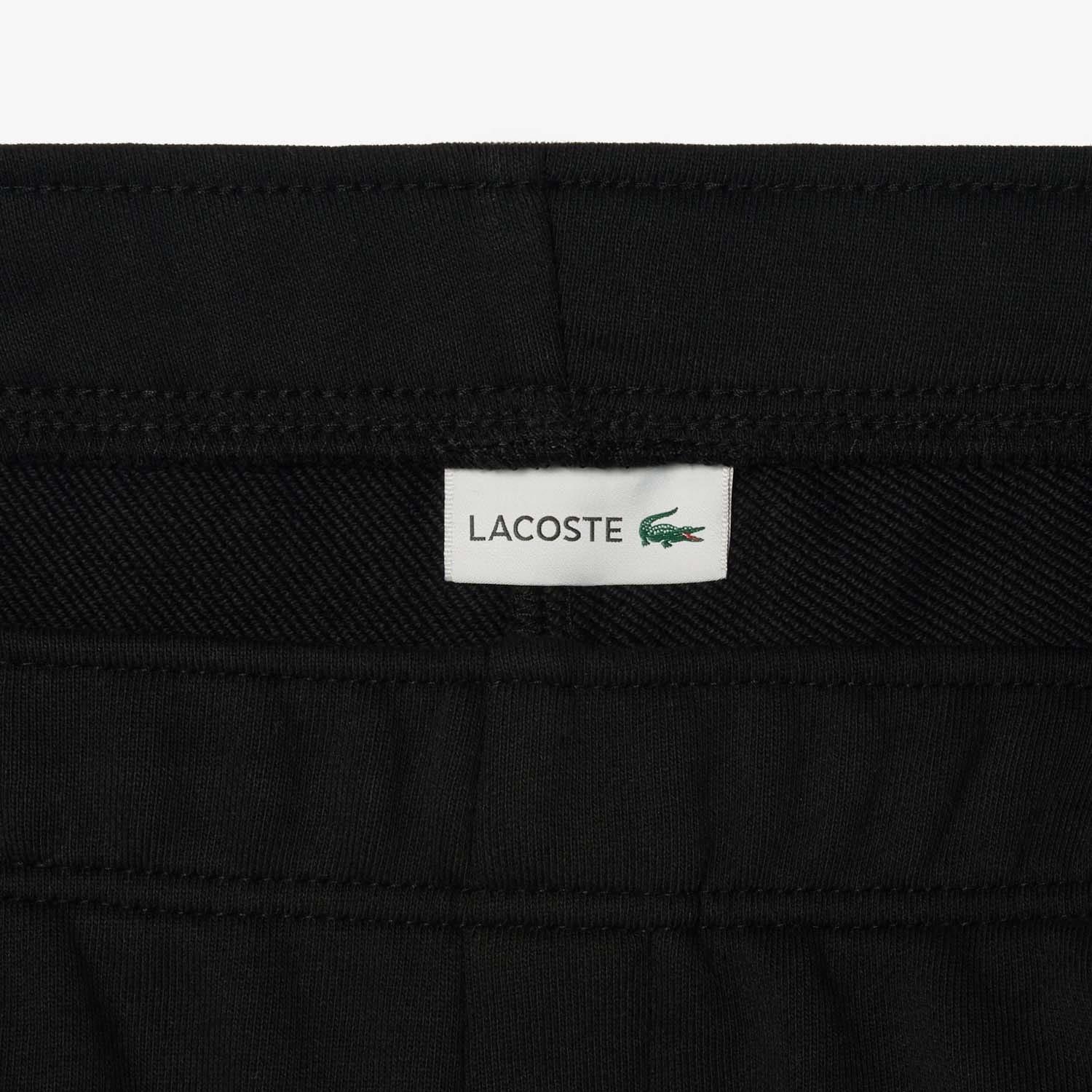 Black - Lacoste - Brushed Cotton Fleece Cargo Shorts - 4
