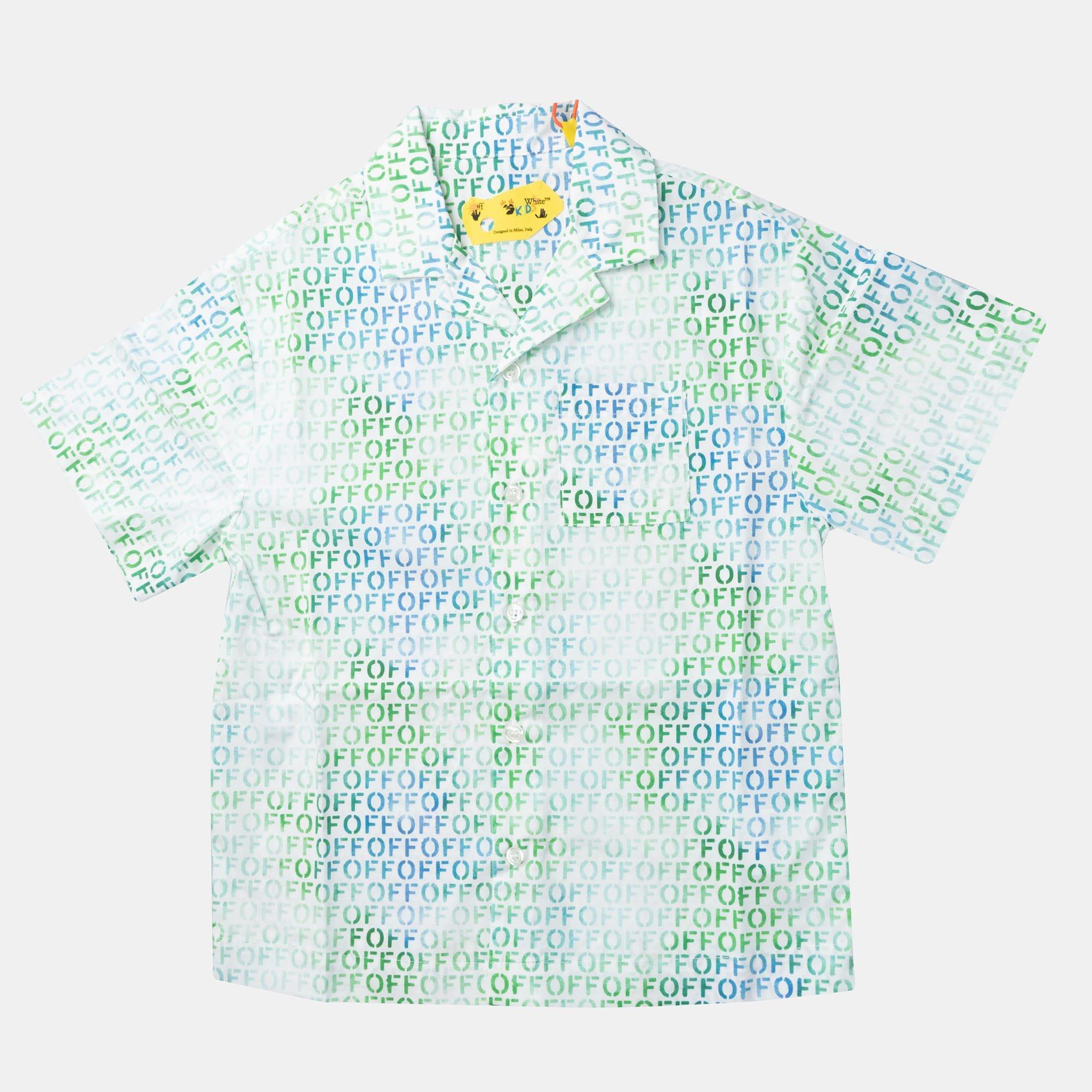 Multi Colour - Off White - Off Stamp Bowling Shirt - 1