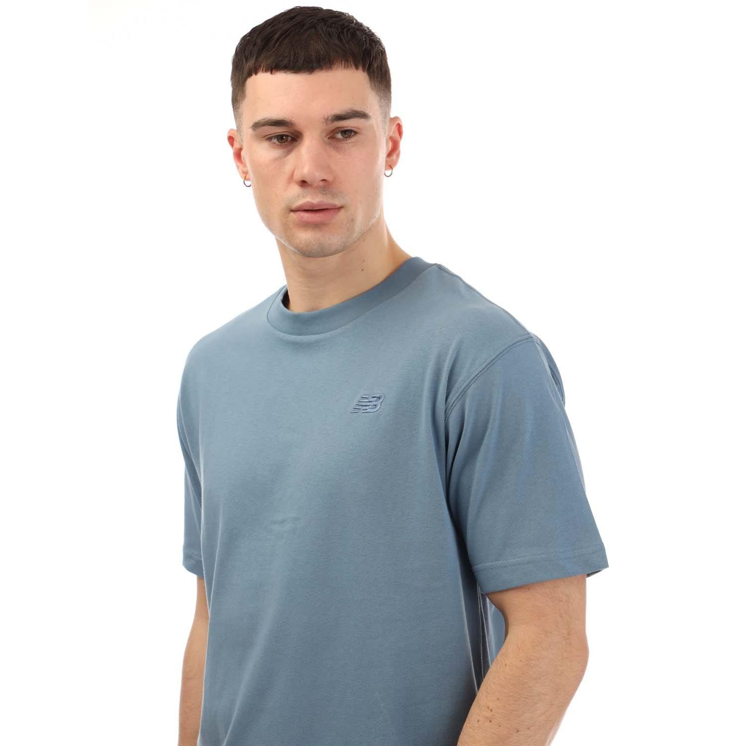 Blue - New Balance - Athletics Cotton T-Shirt - 2