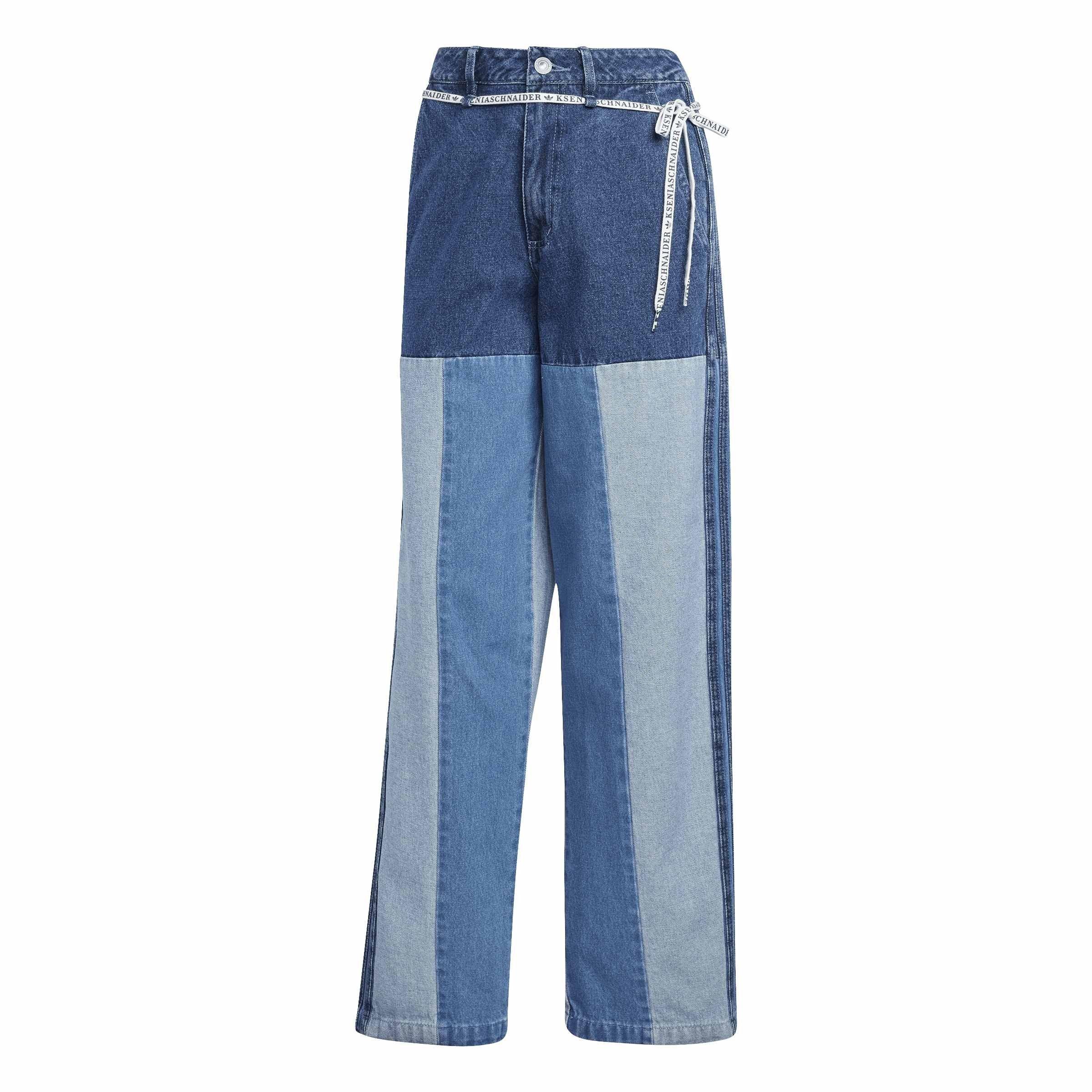 Blue - adidas Originals - Kseniaschnaider Patchwork Straight Leg Jeans - 1