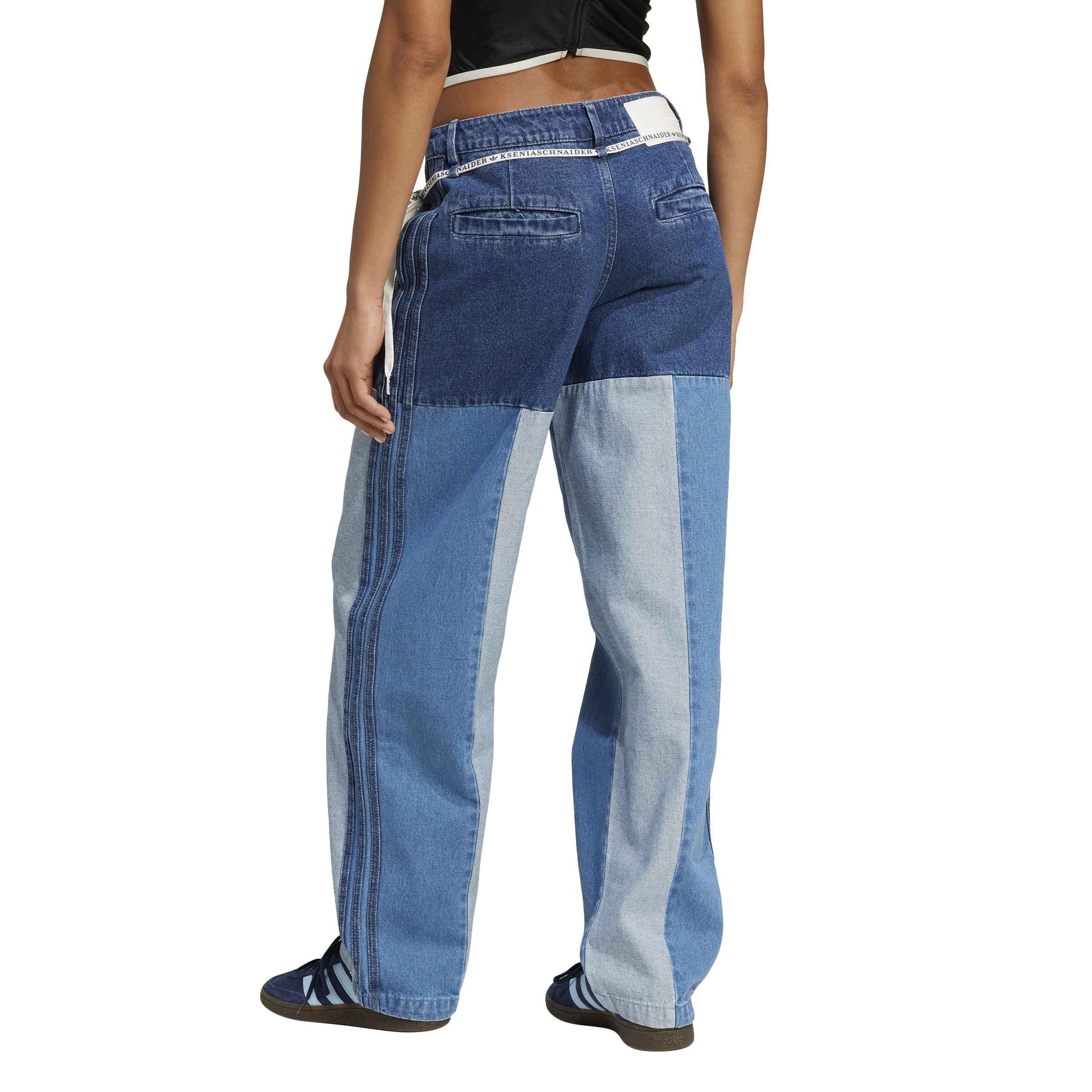 Blue - adidas Originals - Kseniaschnaider Patchwork Straight Leg Jeans - 3