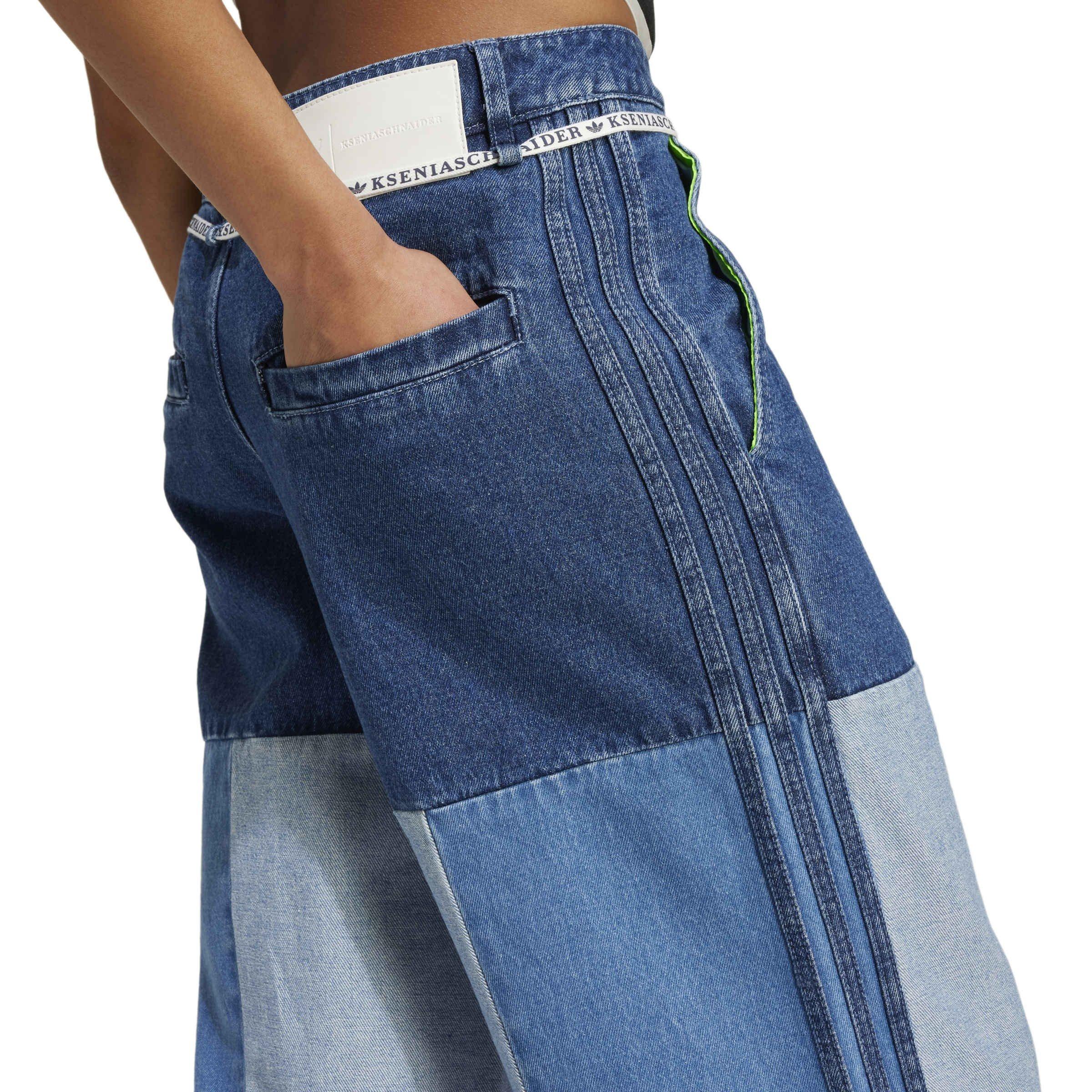 Blue - adidas Originals - Kseniaschnaider Patchwork Straight Leg Jeans - 4