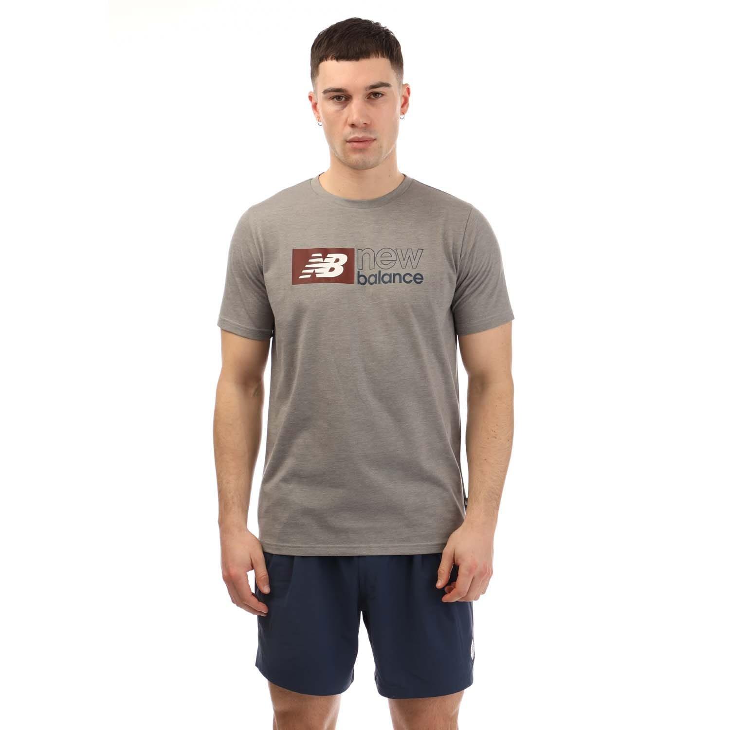 Grey - New Balance - Sport Essentials Heathertech Graphic T-Shirt - 1