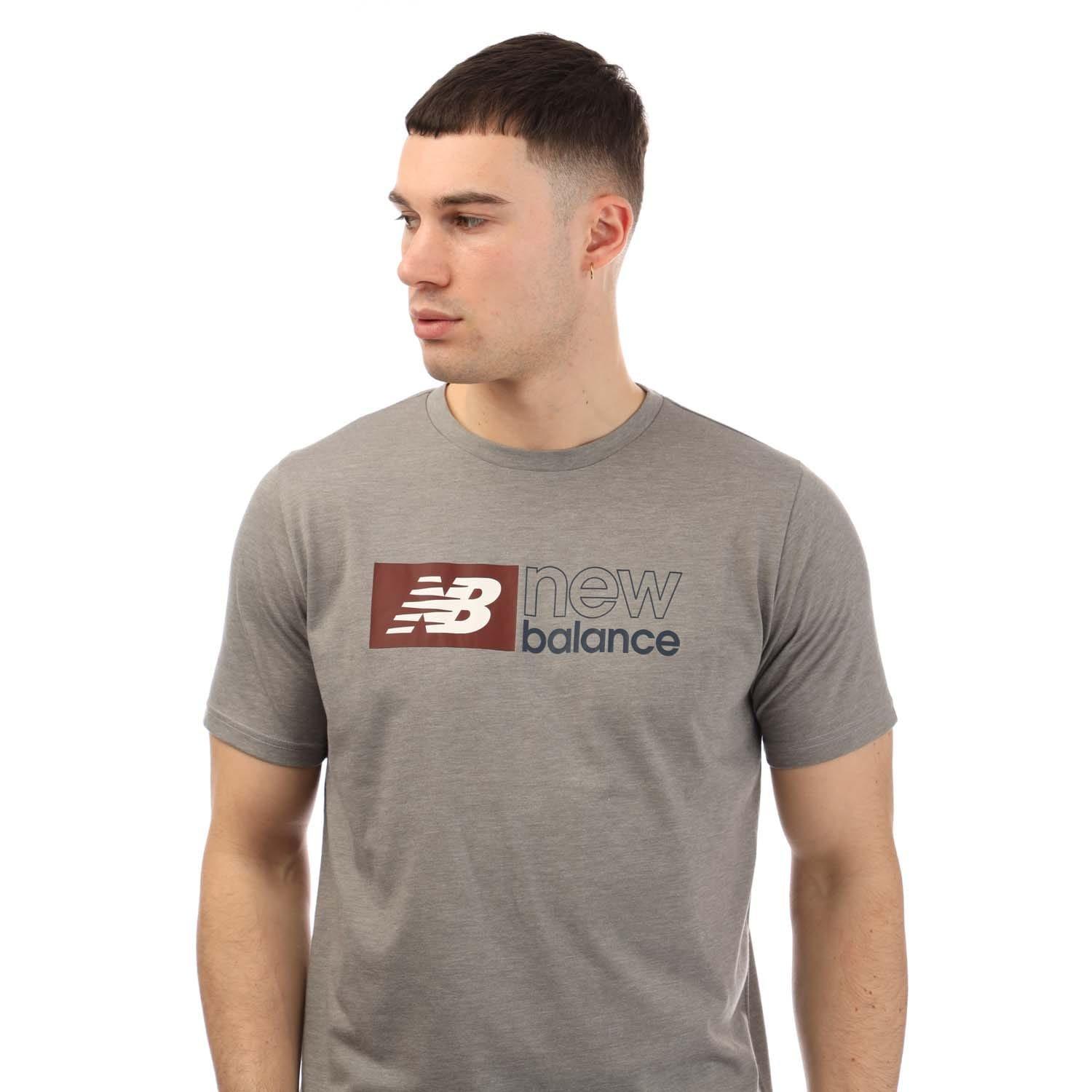 Grey - New Balance - Sport Essentials Heathertech Graphic T-Shirt - 2
