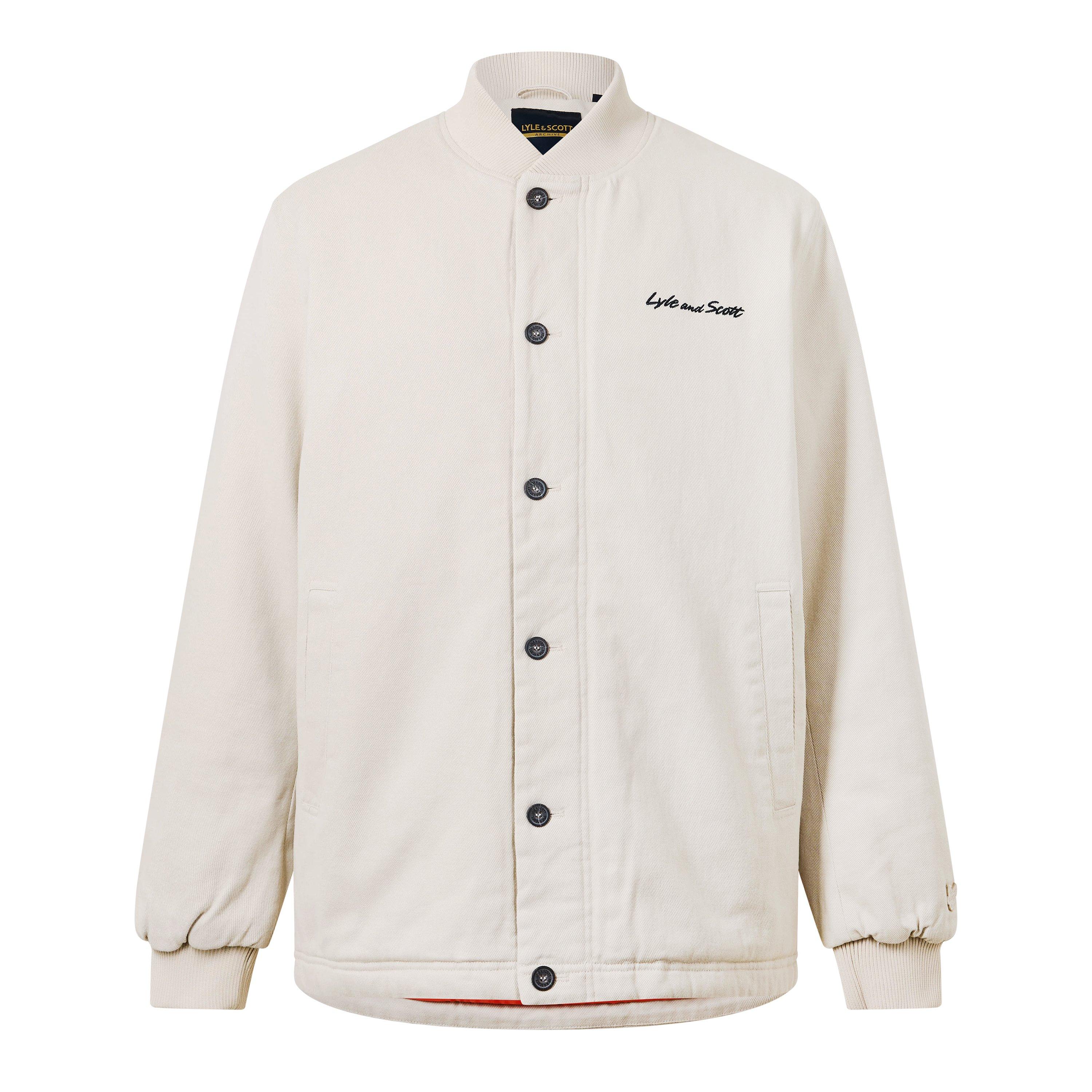 Beige - Lyle and Scott - Wadded Logo Jacket - 1