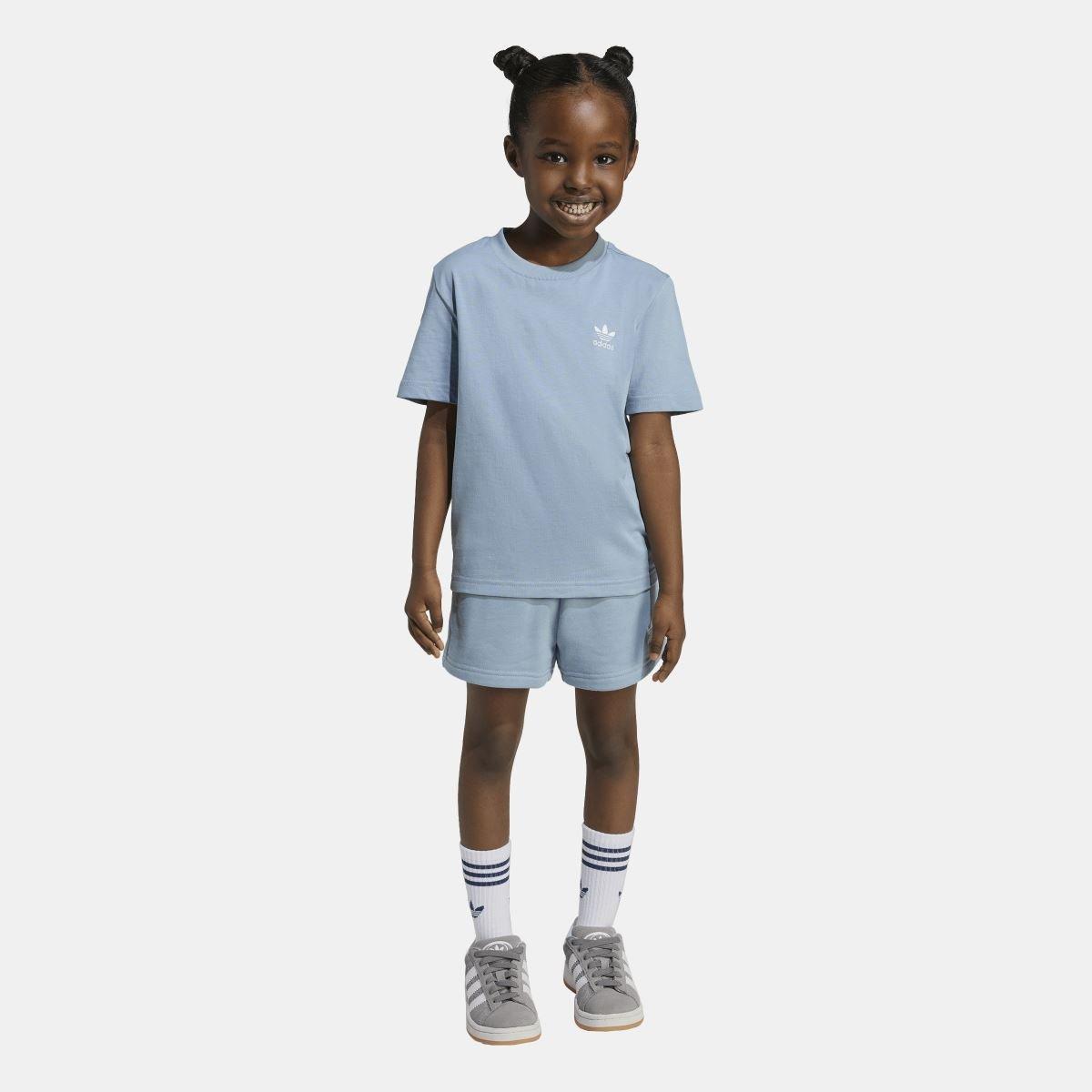 Blue - adidas Originals - Shorts & T-Shirt Set - 4