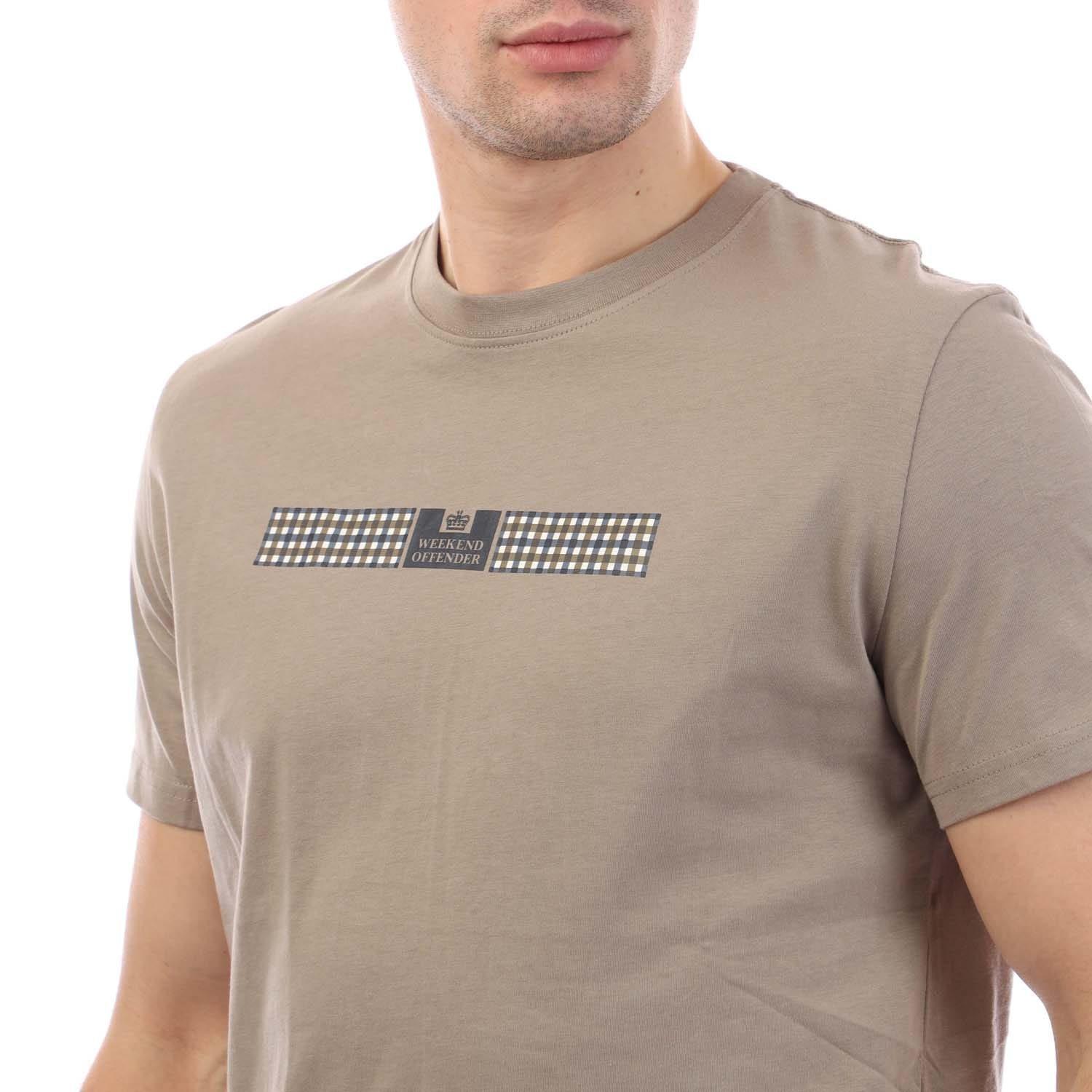 Stone - Weekend Offender - Shareck Check T-Shirt - 2