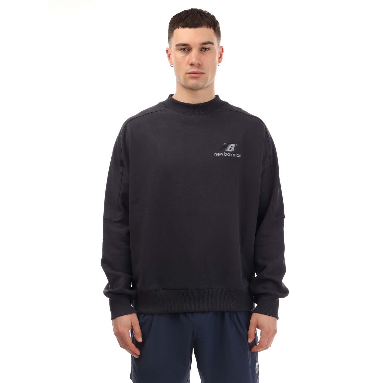 Navy - New Balance - Archive French Terry Crewneck Sweatshirt - 1