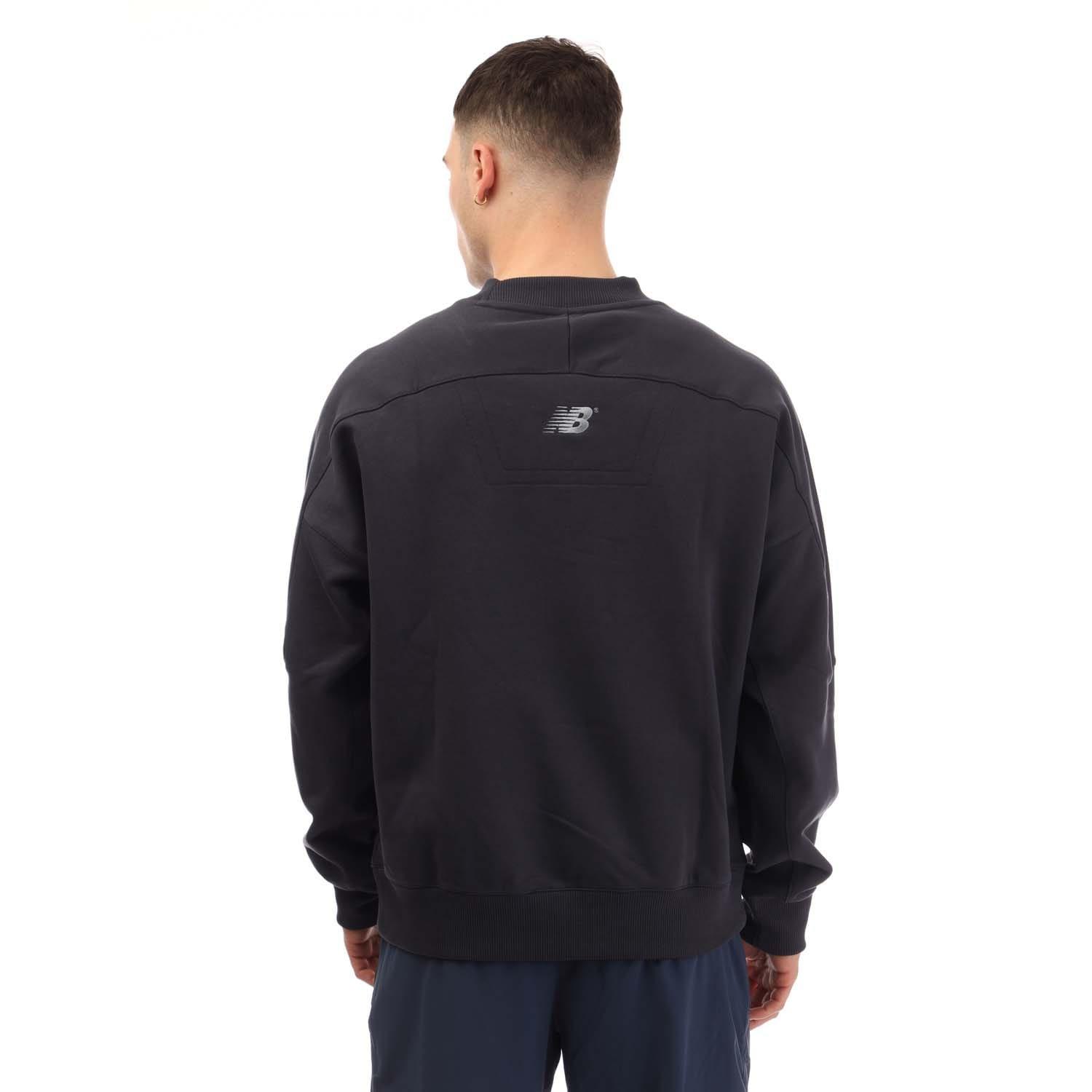 Navy - New Balance - Archive French Terry Crewneck Sweatshirt - 3