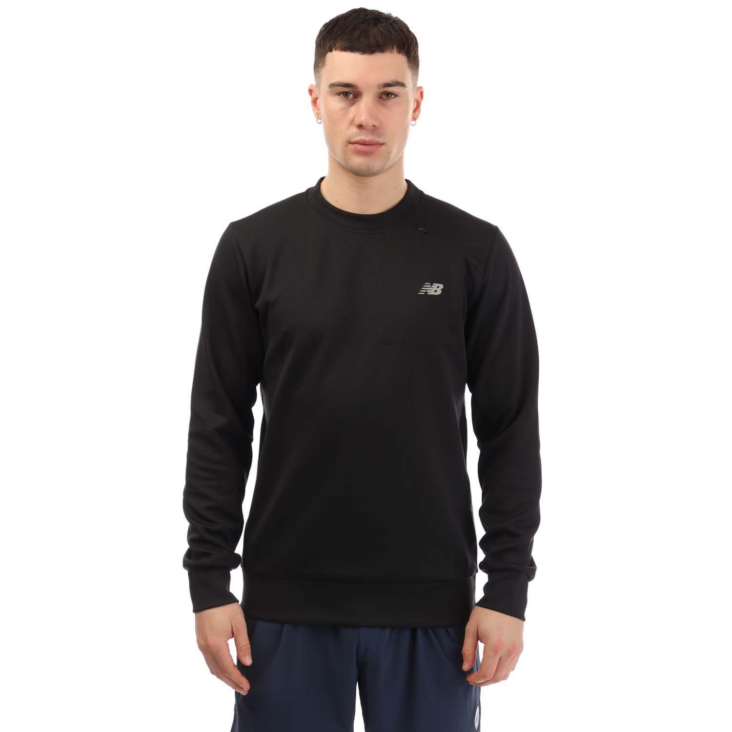 Black - New Balance - Tech Knit Crewneck Sweatshirt - 1