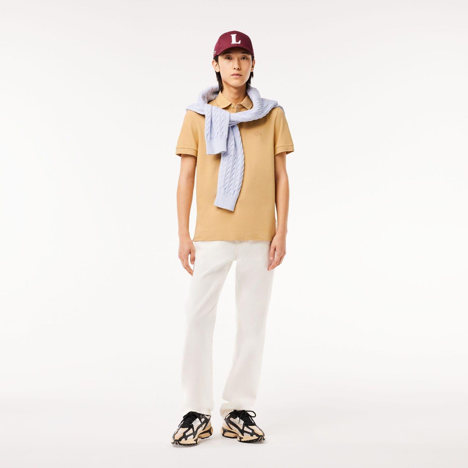 Beige - Lacoste - Regular-Fit Paris Stretch Piqu¿ Polo Shirt - 3