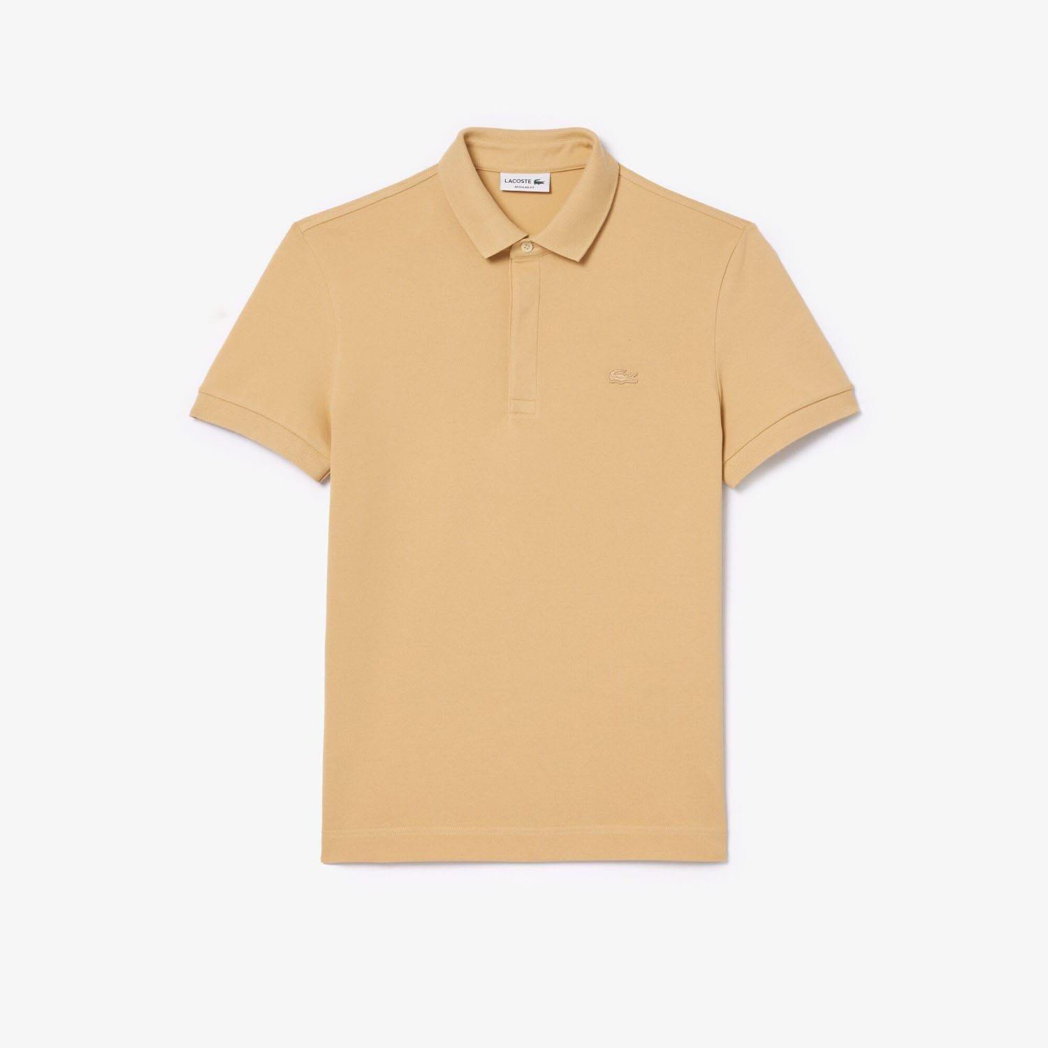 Beige - Lacoste - Regular-Fit Paris Stretch Piqu¿ Polo Shirt - 4