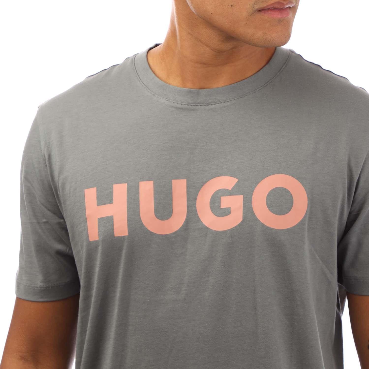 Grey - Hugo - Dulivio Logo Print T-Shirt - 2
