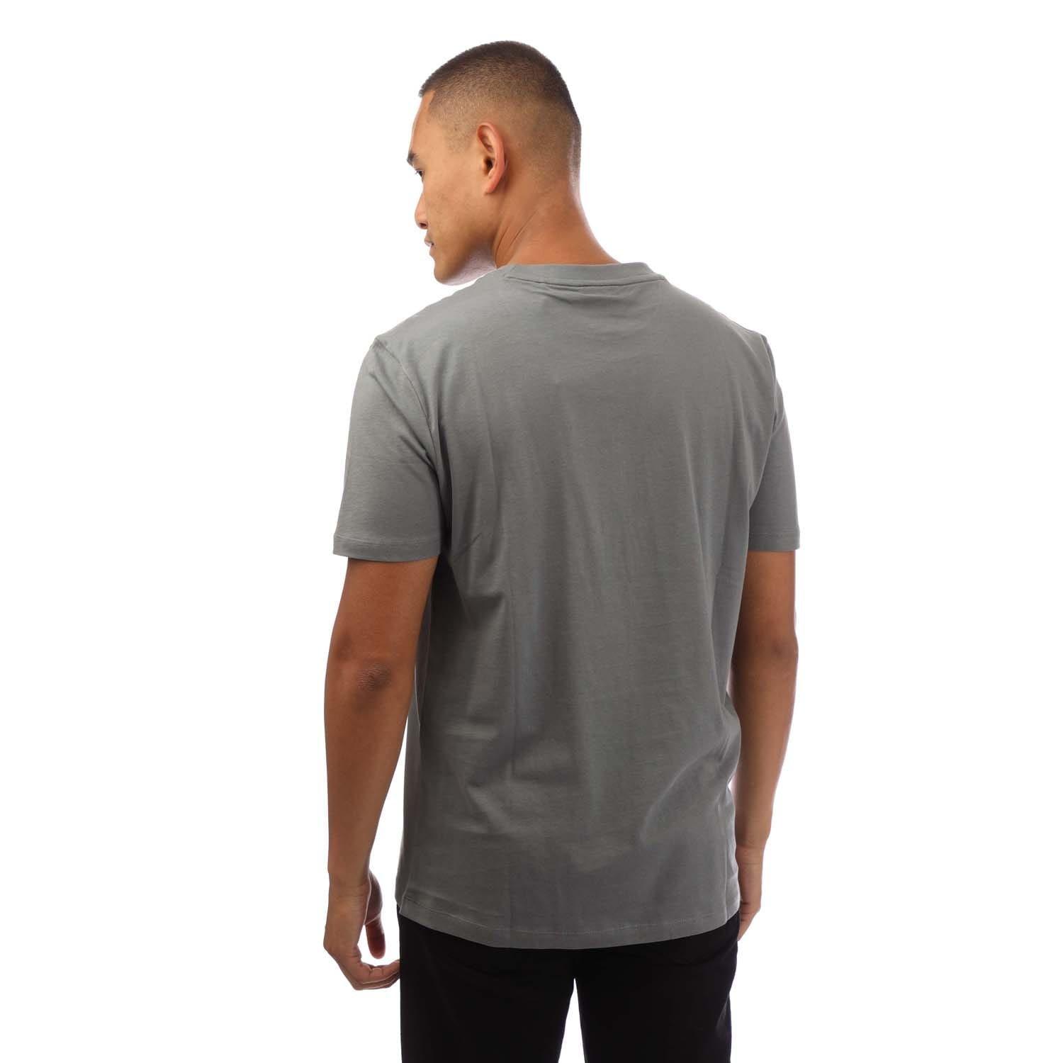 Grey - Hugo - Dulivio Logo Print T-Shirt - 3