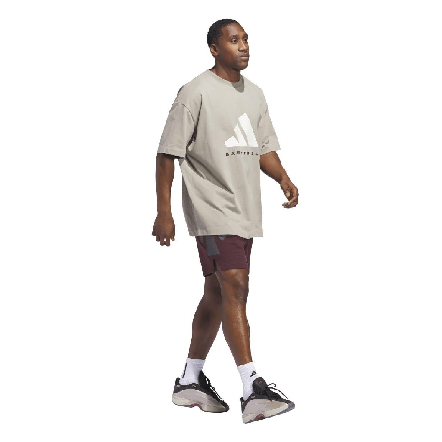 Beige - adidas - Basketball T-Shirt (Gender Neutral) - 5