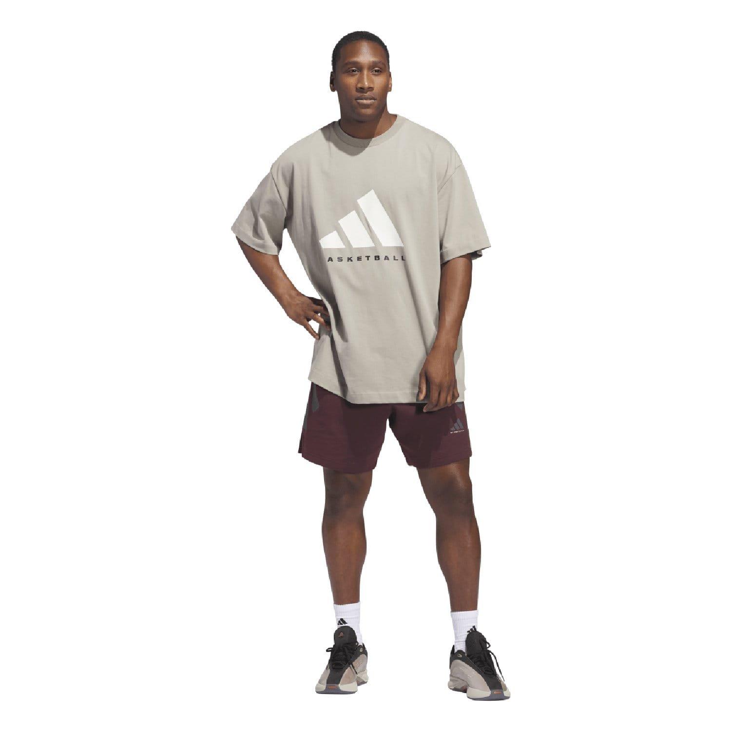 Beige - adidas - Basketball T-Shirt (Gender Neutral) - 6