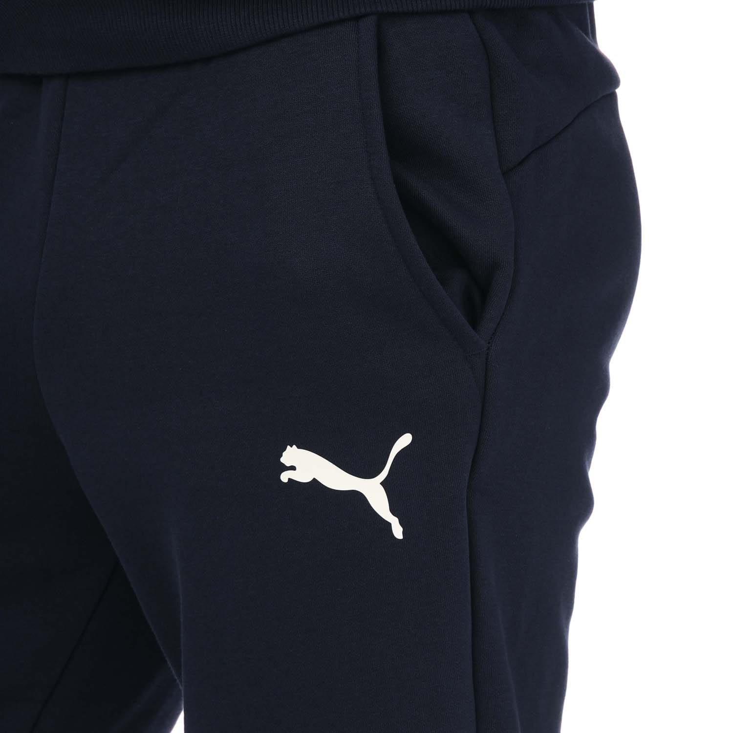 Navy - Puma - Small Logo Cuffed Joggers - 6