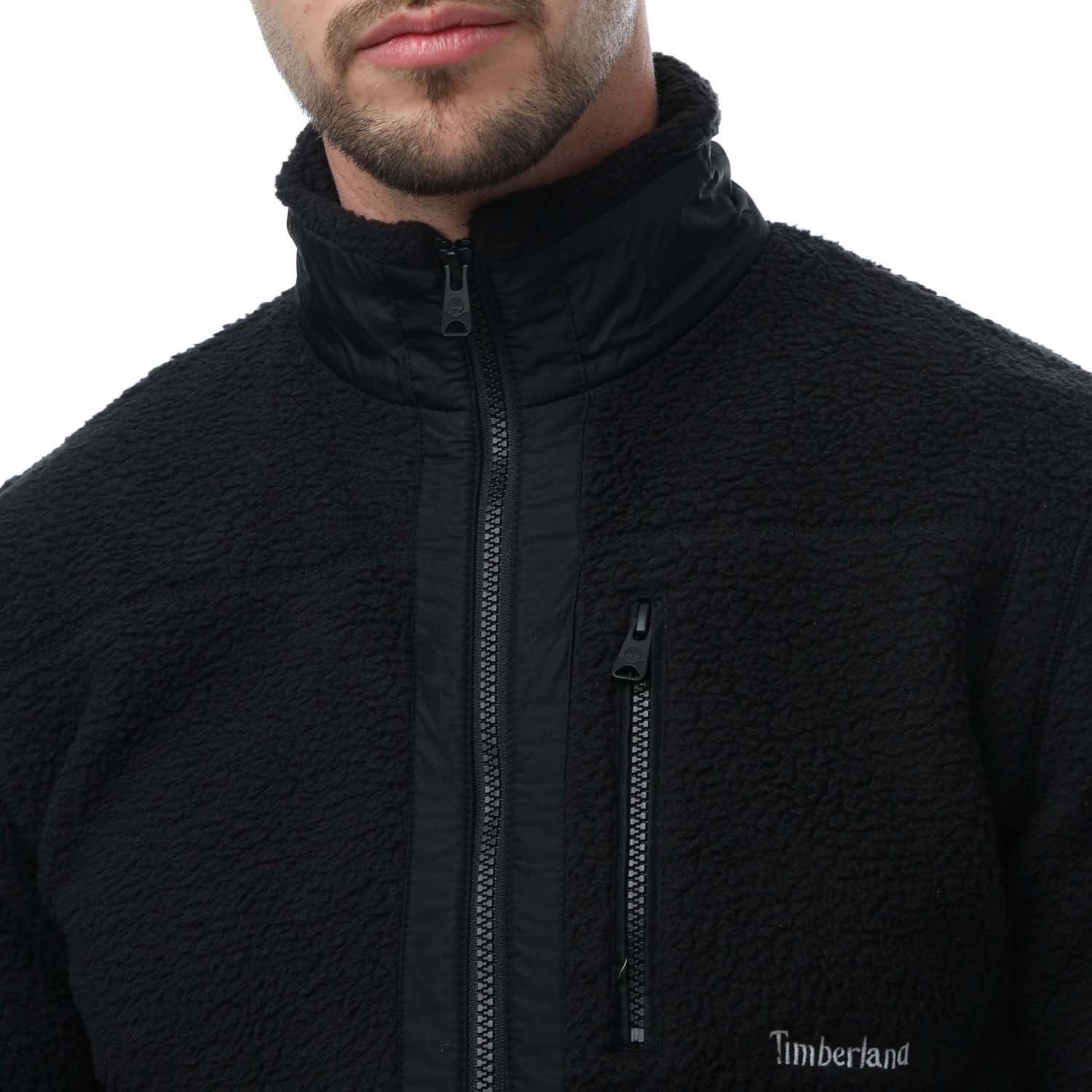 Black - Timberland - Mix Media Sherpa Fleece - 3
