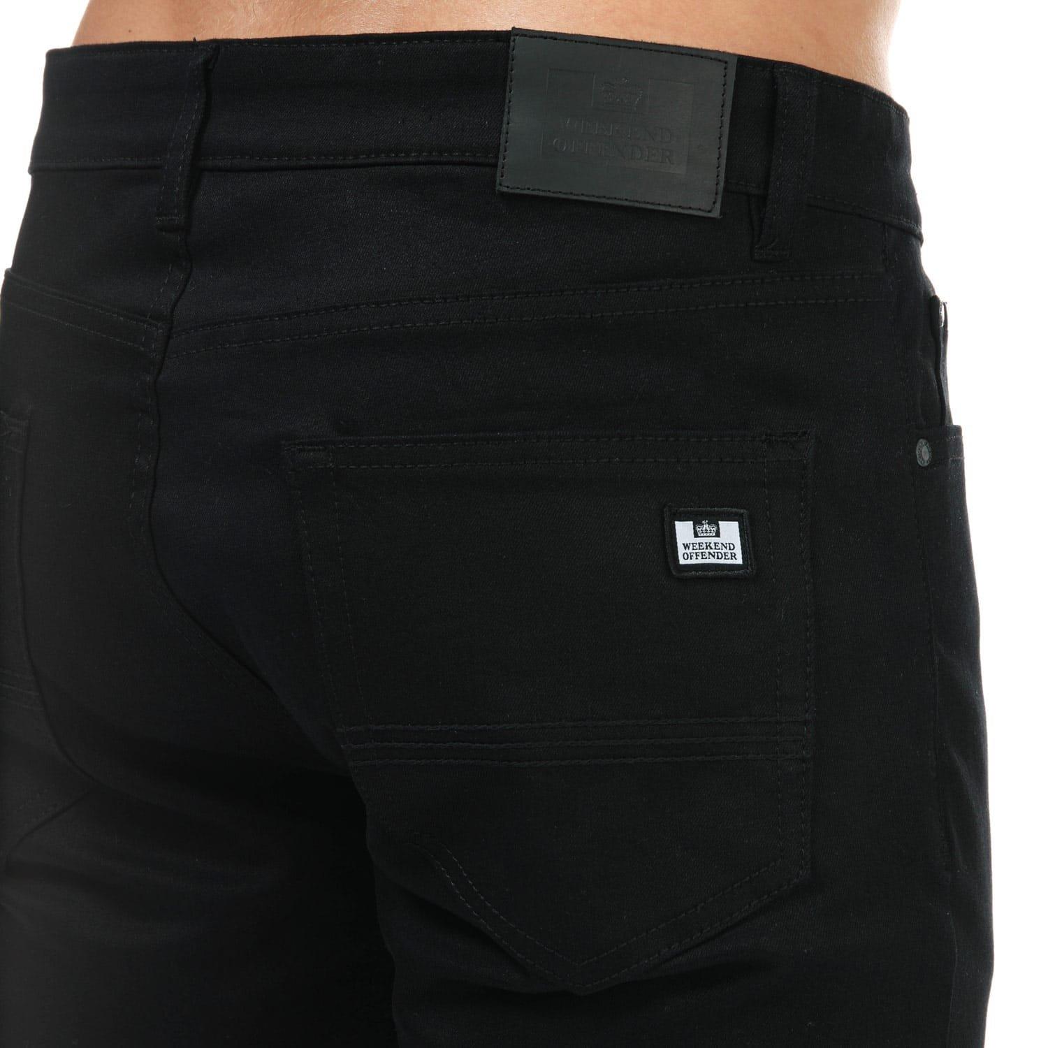 Black - Weekend Offender - Tapered Fit Jeans - 5