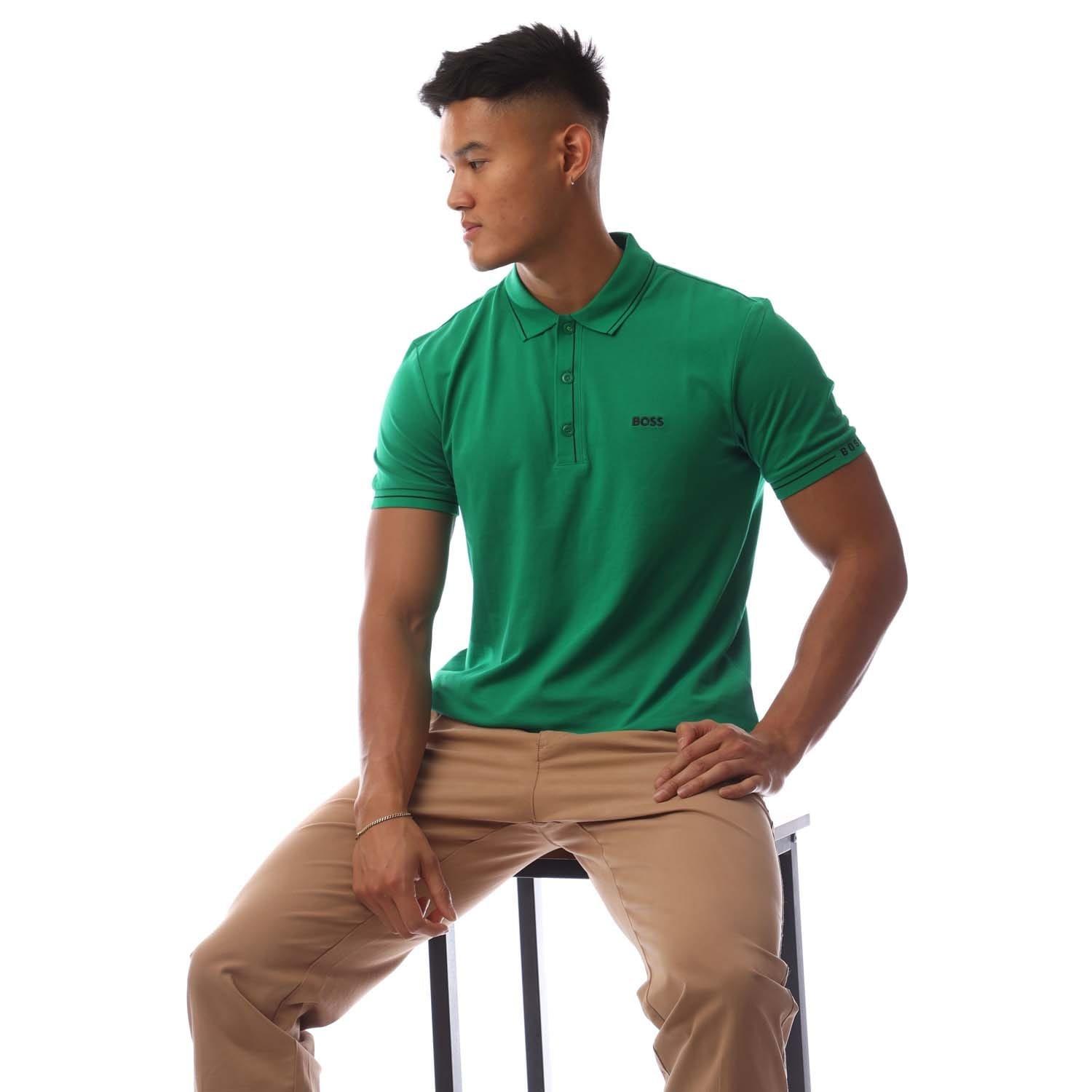 Green - Boss - Paule Polo Shirt - 3