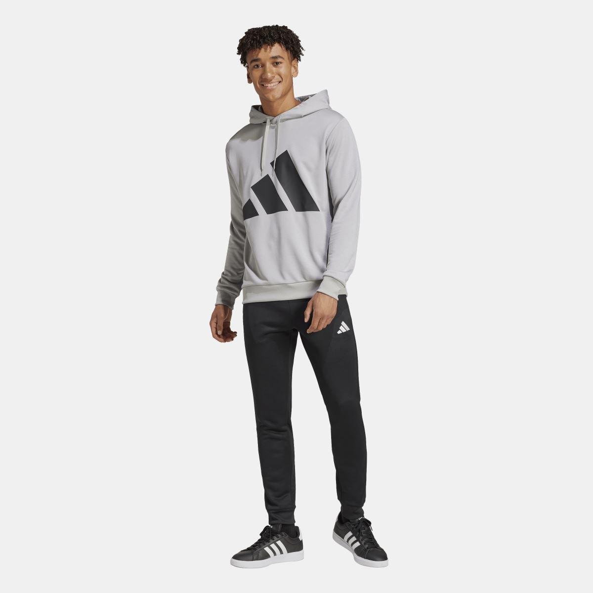 Grey - adidas - Big Logo French Terry Tracksuit - 4