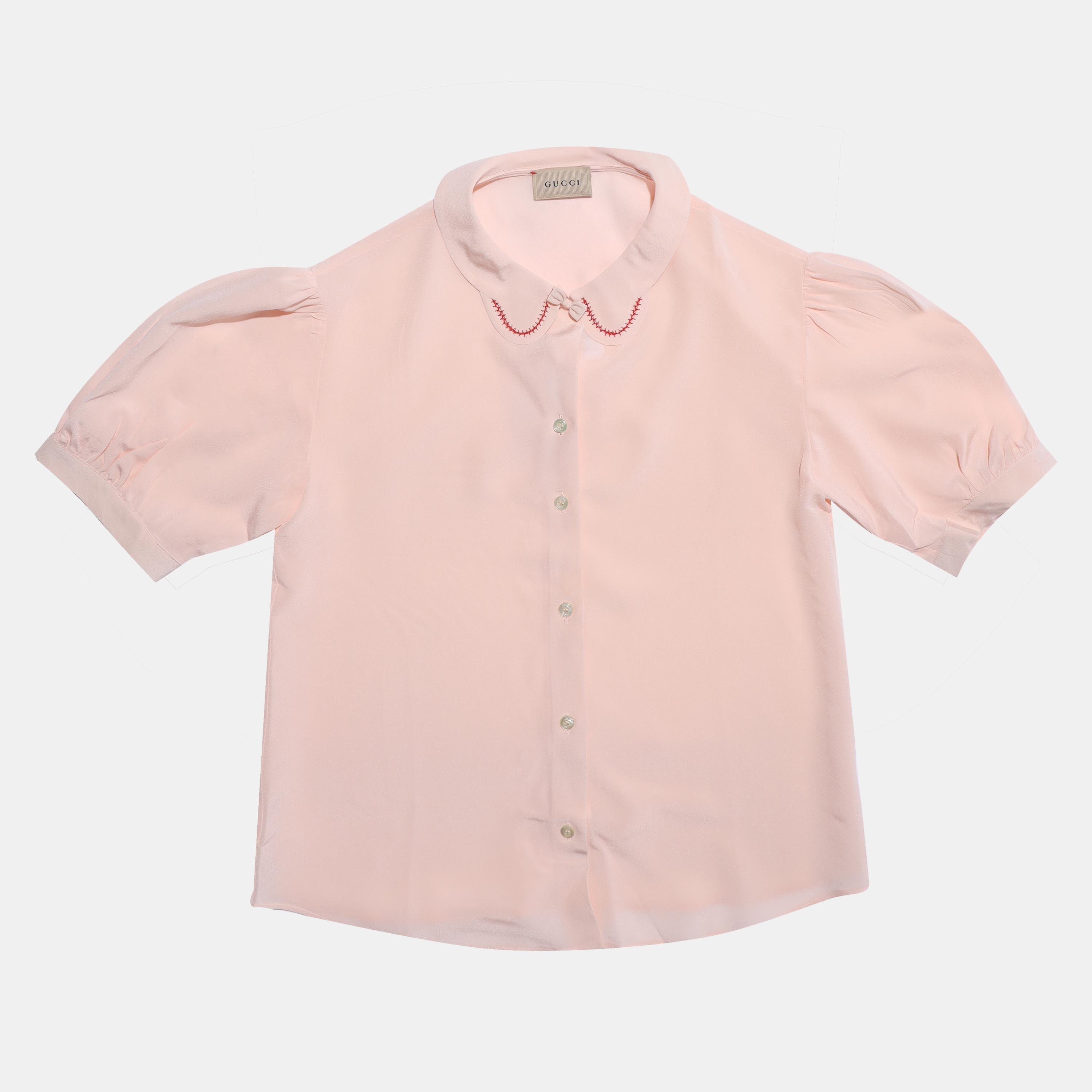 Ethereal Pink - Gucci - Kids' Short Sleeve Plain Shirt - 1