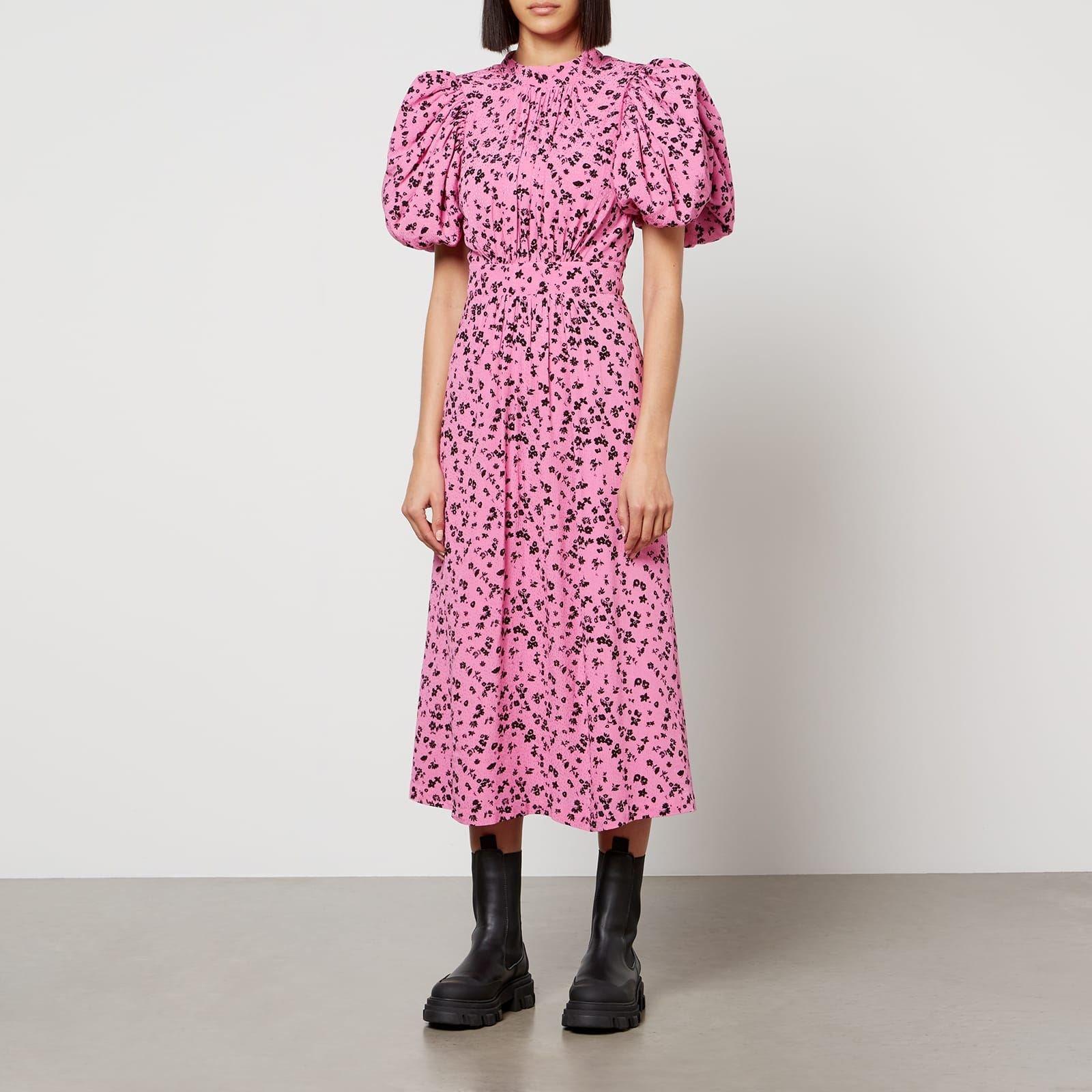 Pink - ROTATE Birger Christensen - Fine Jacquard Puffy Dress - 1