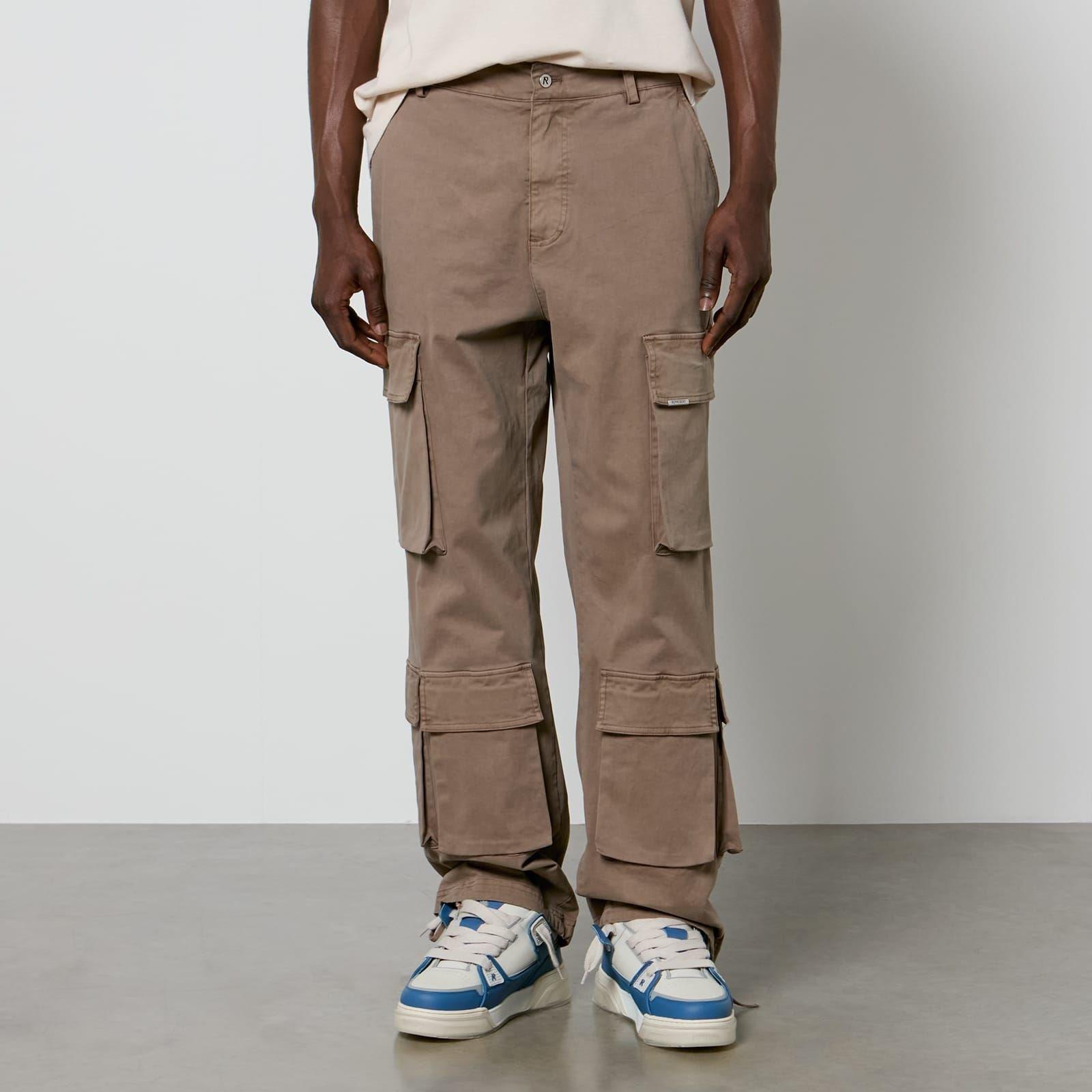Represent Men's Baggy Cargo Trousers - Grey - XS
