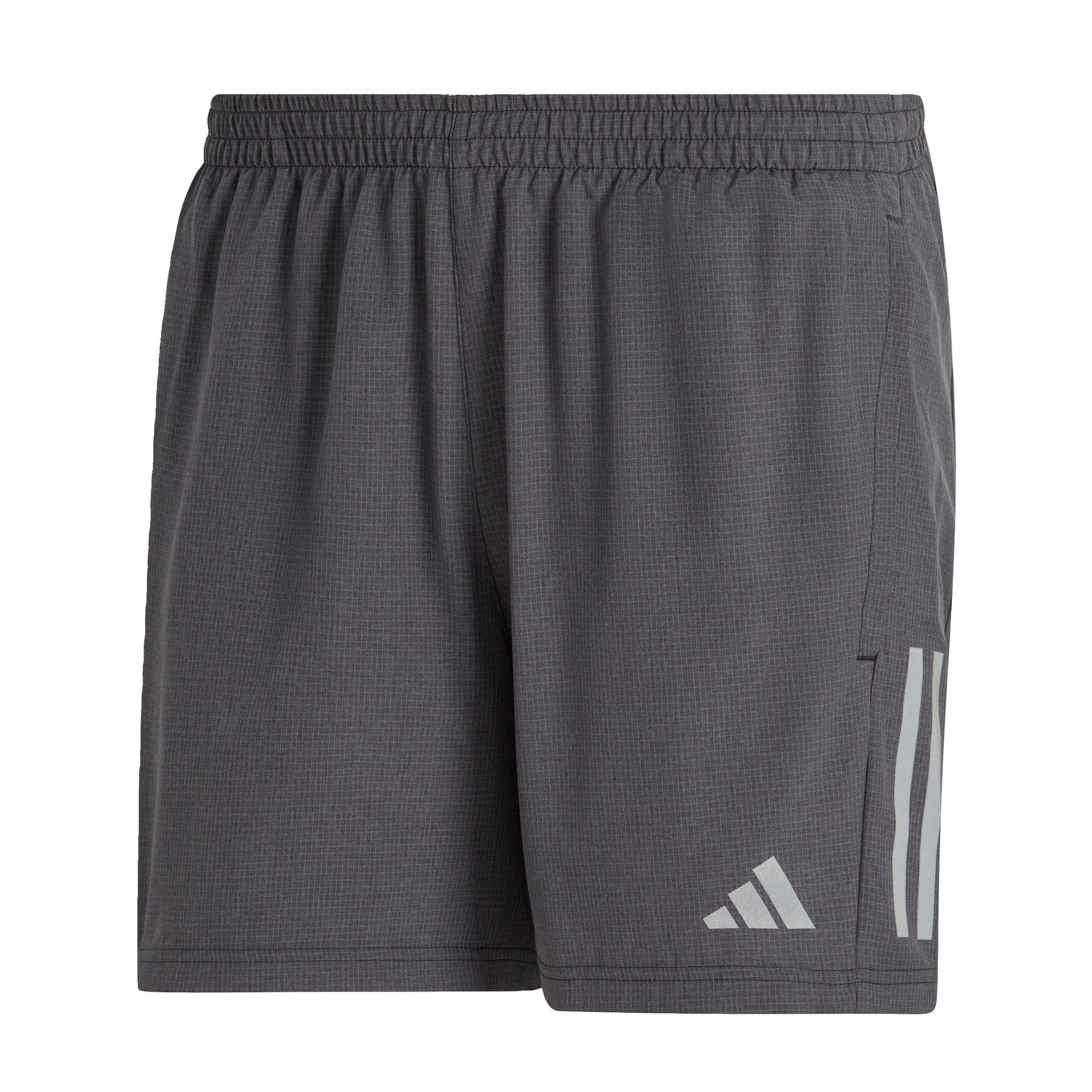 Zwart Melange - adidas - Own the Run Heather Shorts Mens - 1