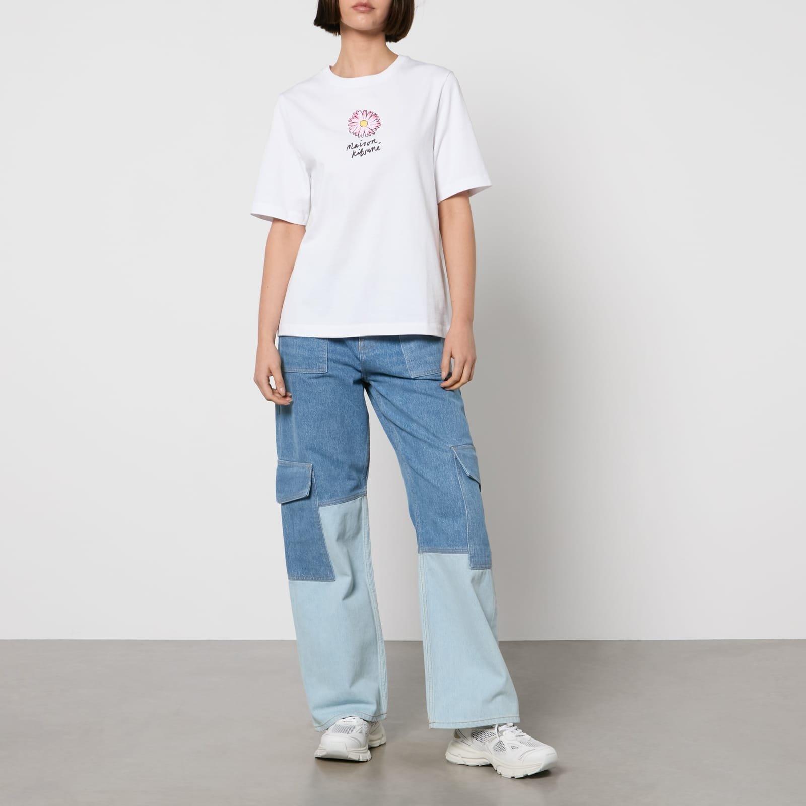 White - Maison Kitsune - Floating Flower Comfort T-Shirt - 3