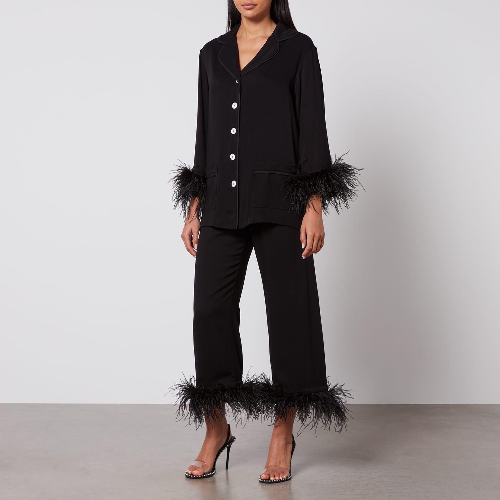 Sleeper Party Pajama Set With Double Feathers
