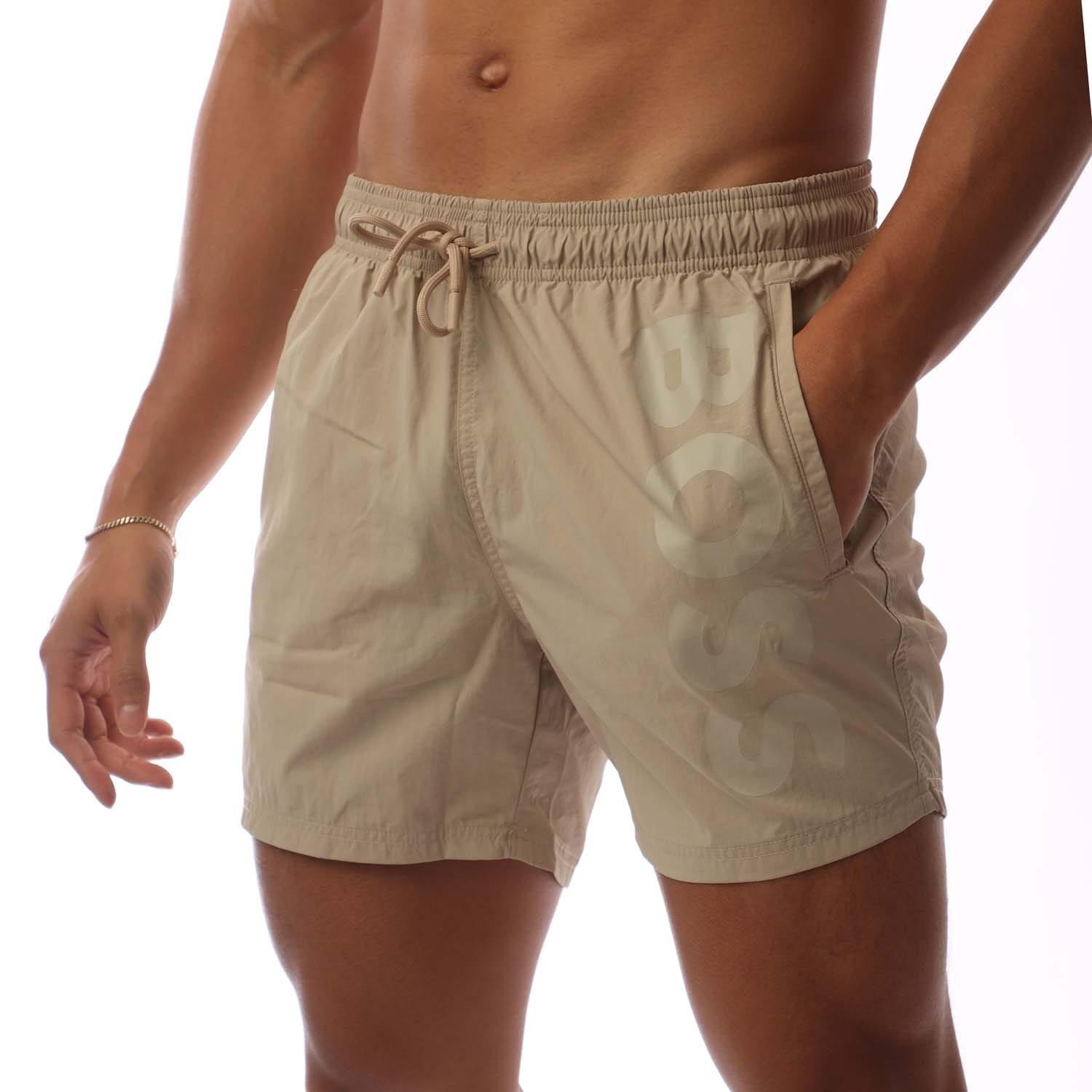 Beige - Boss - Octopus Swim Shorts - 1