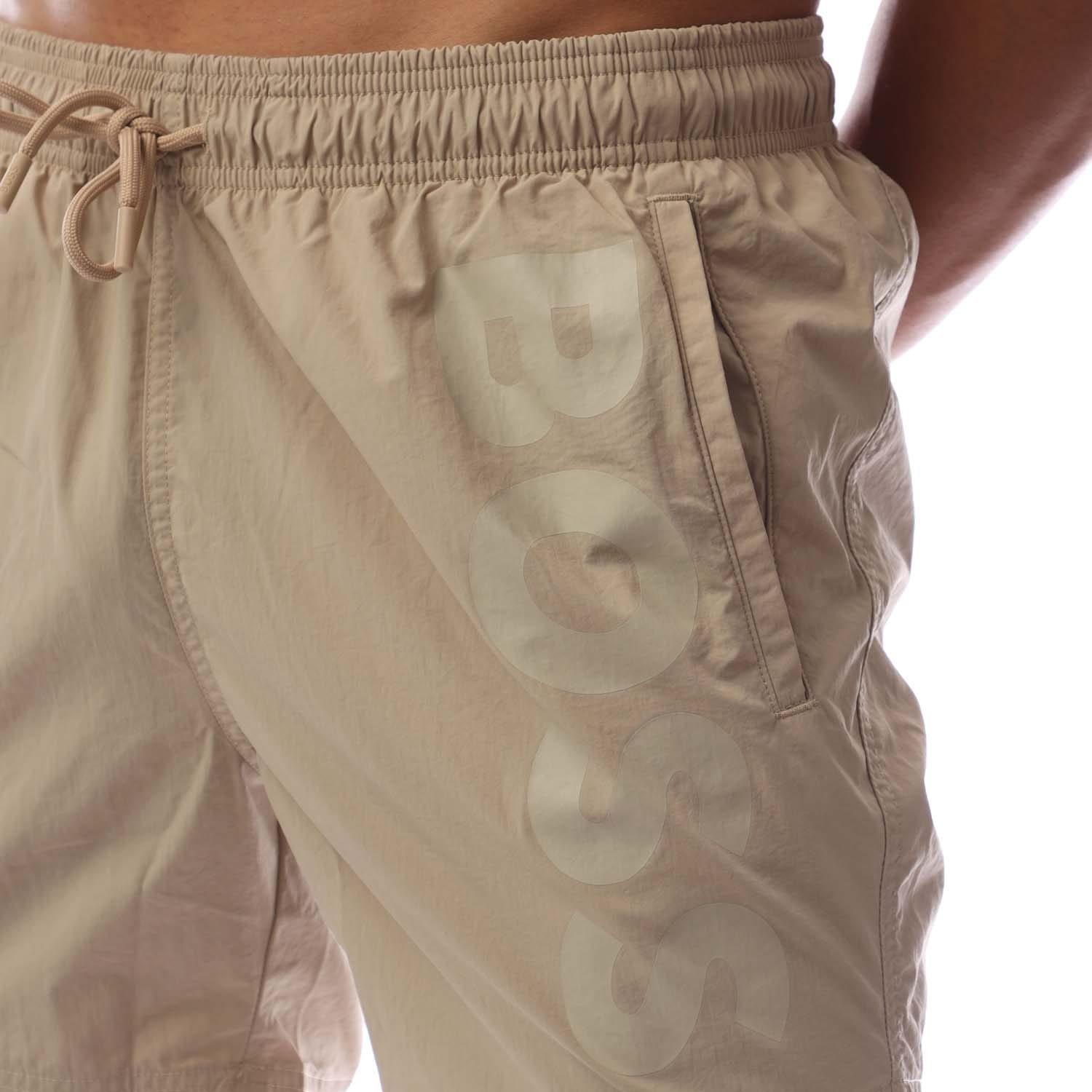 Beige - Boss - Octopus Swim Shorts - 3