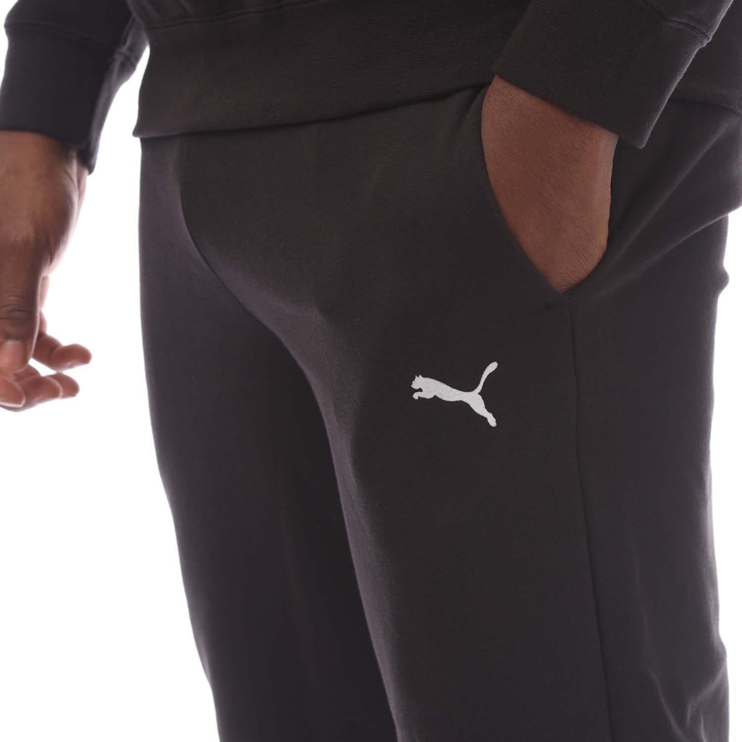 Black - Puma - Small Logo Cuffed Joggers - 3