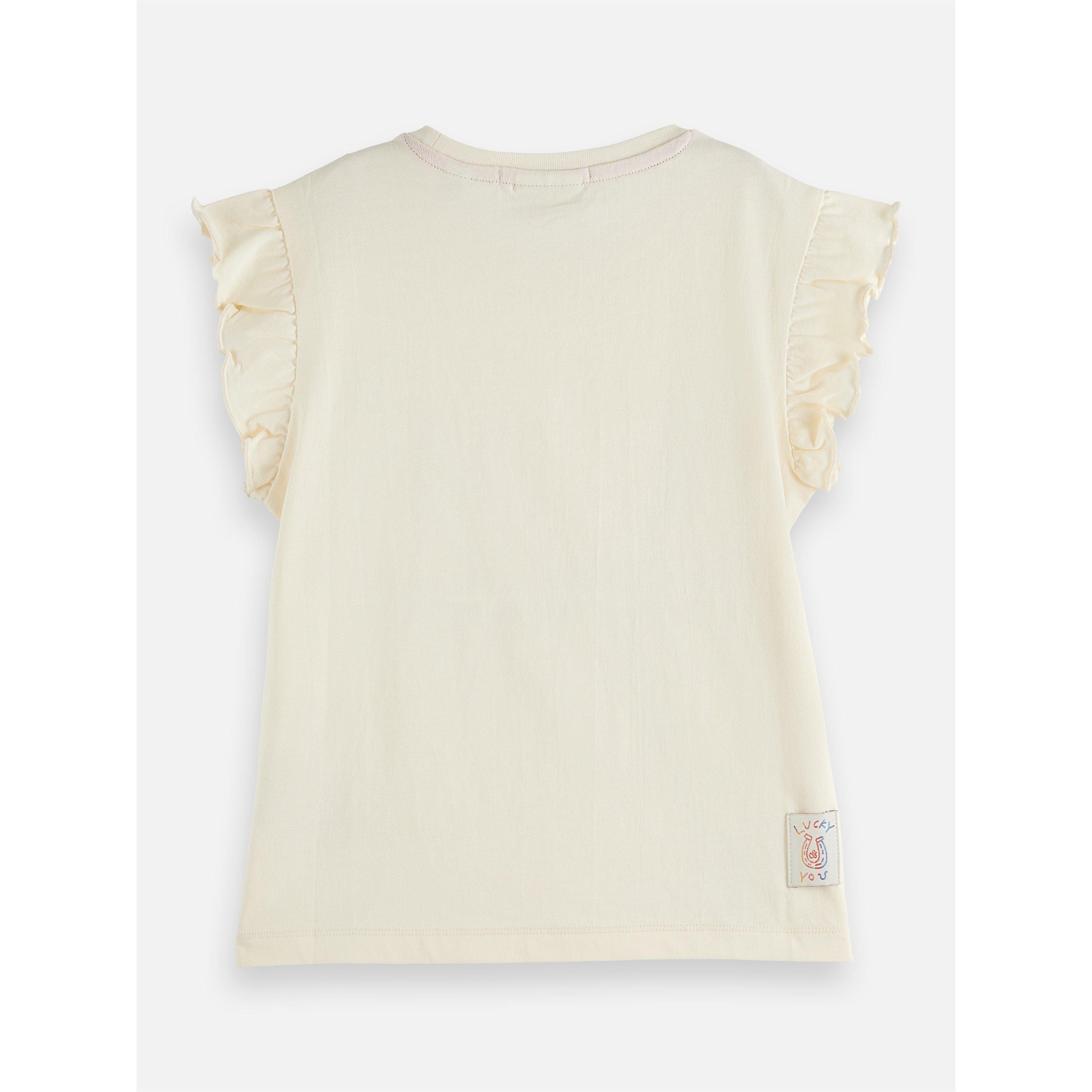 Scotch And Soda Girls Kids' Oversized Fit T-Shirt - Eggnog - 8 Years